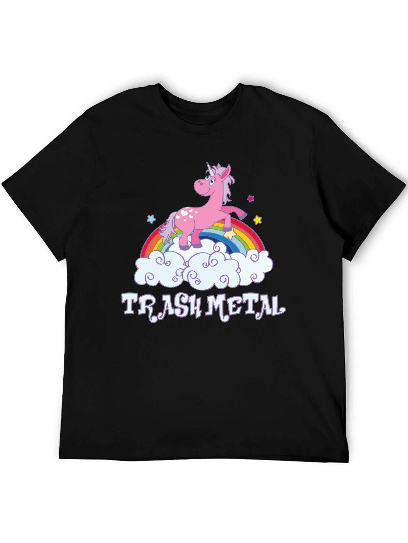 Black Trash Metal Unicorn T-Shirt view 5