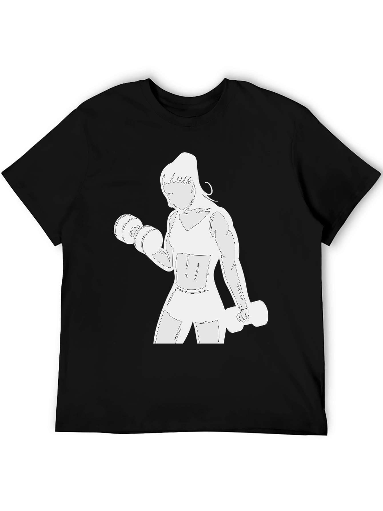 Black Workout Woman Graphic Tee view 5
