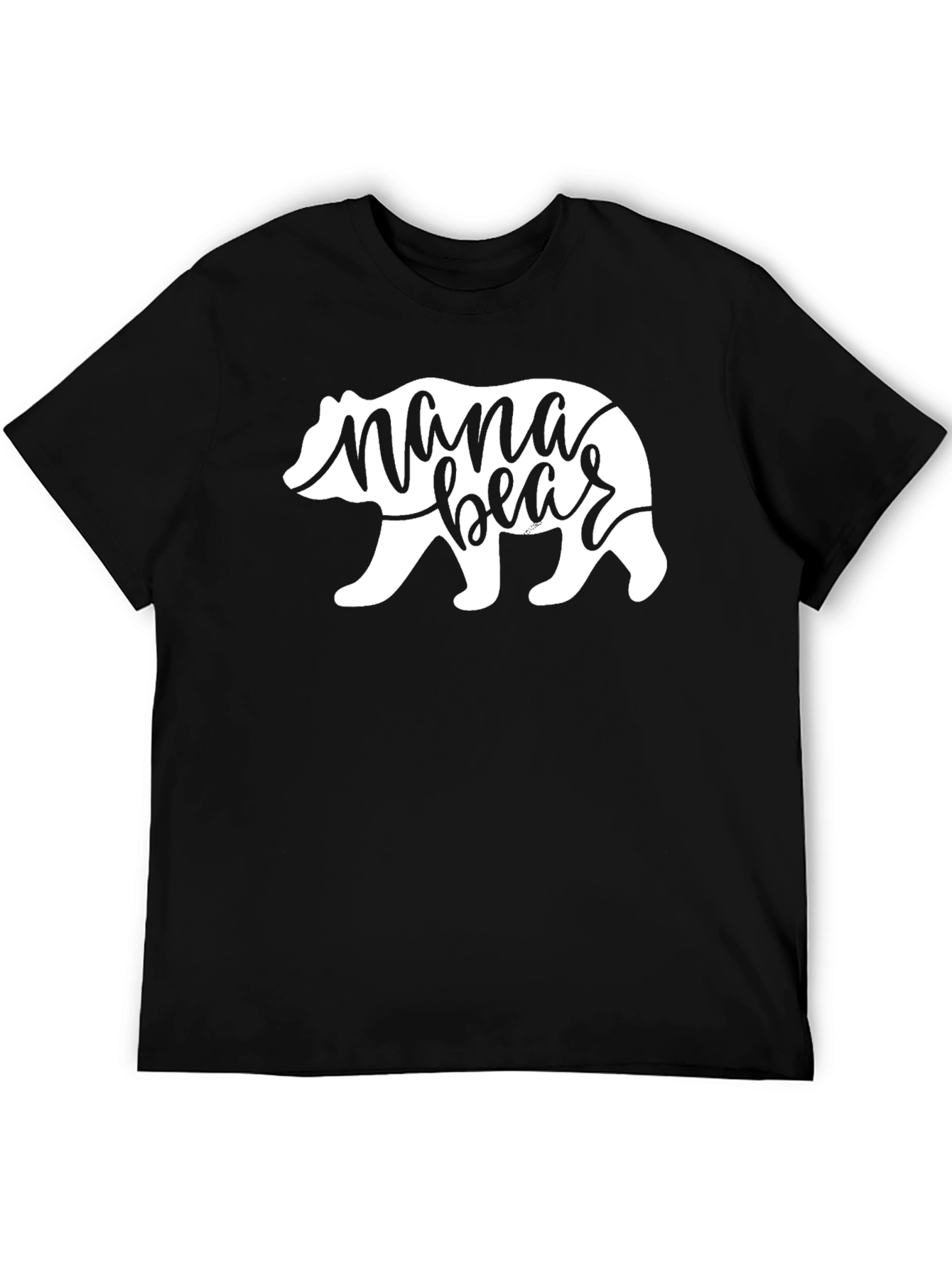 Black Mama Bear T-Shirt - Black Cotton Tee view 5