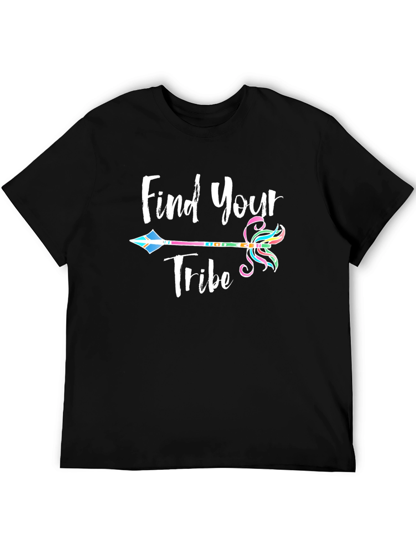 Black Find Your Tribe Graphic Tee - Black view 5