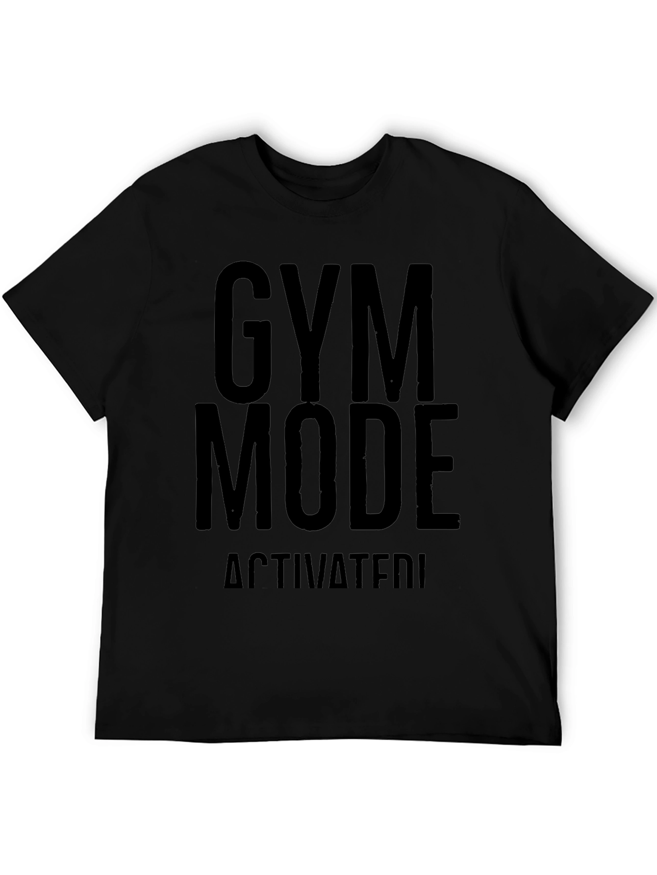 Black Gym Mode Activated T-Shirt view 5