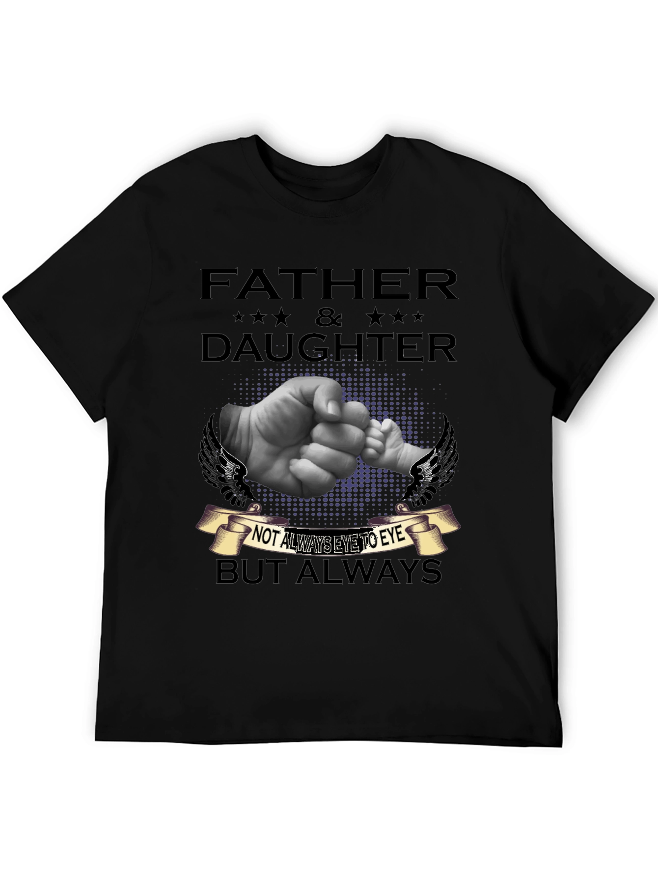 Black Father & Daughter T-Shirt - Always Connected view 5