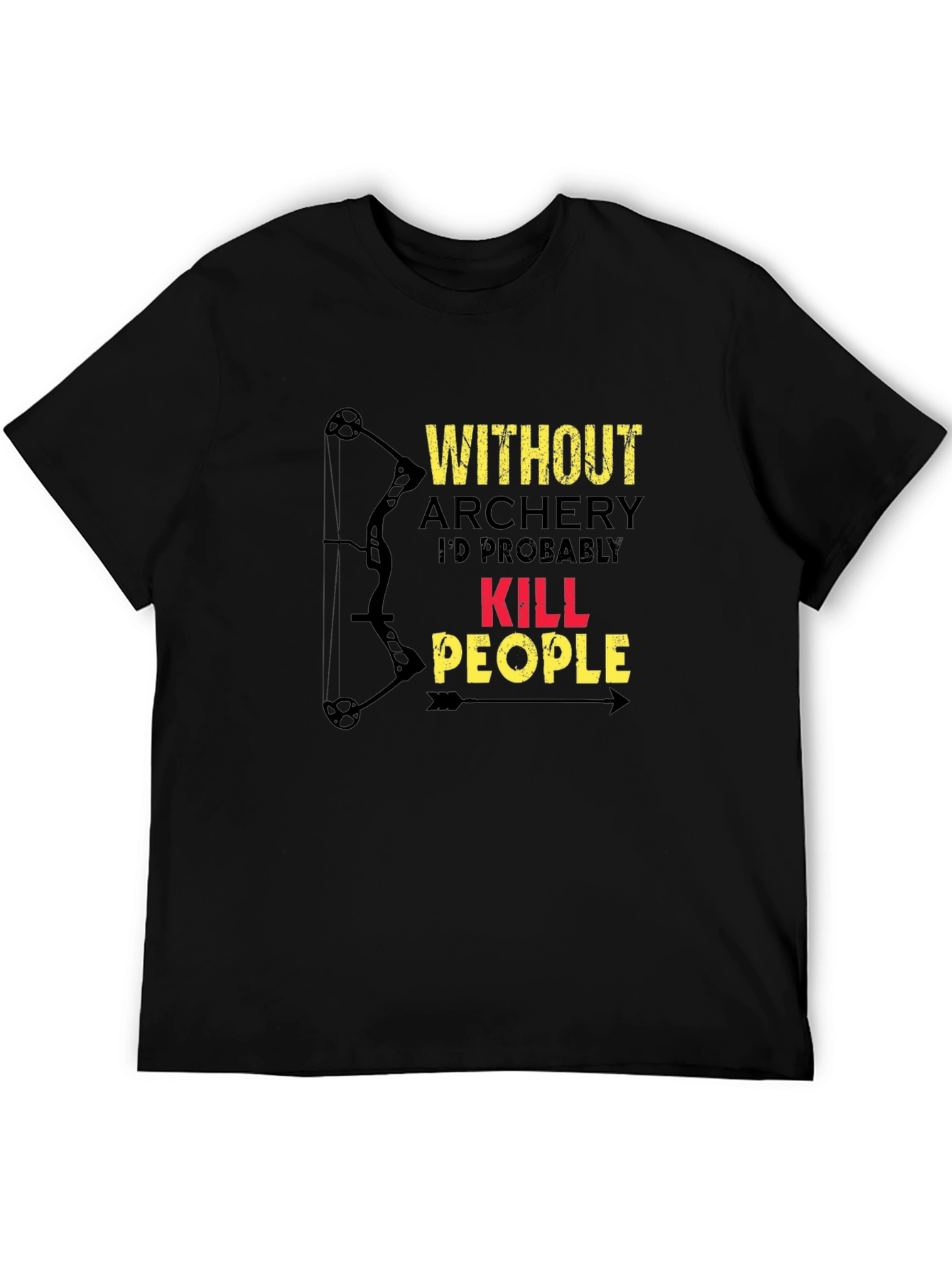 Black Archery Humor T-Shirt view 5