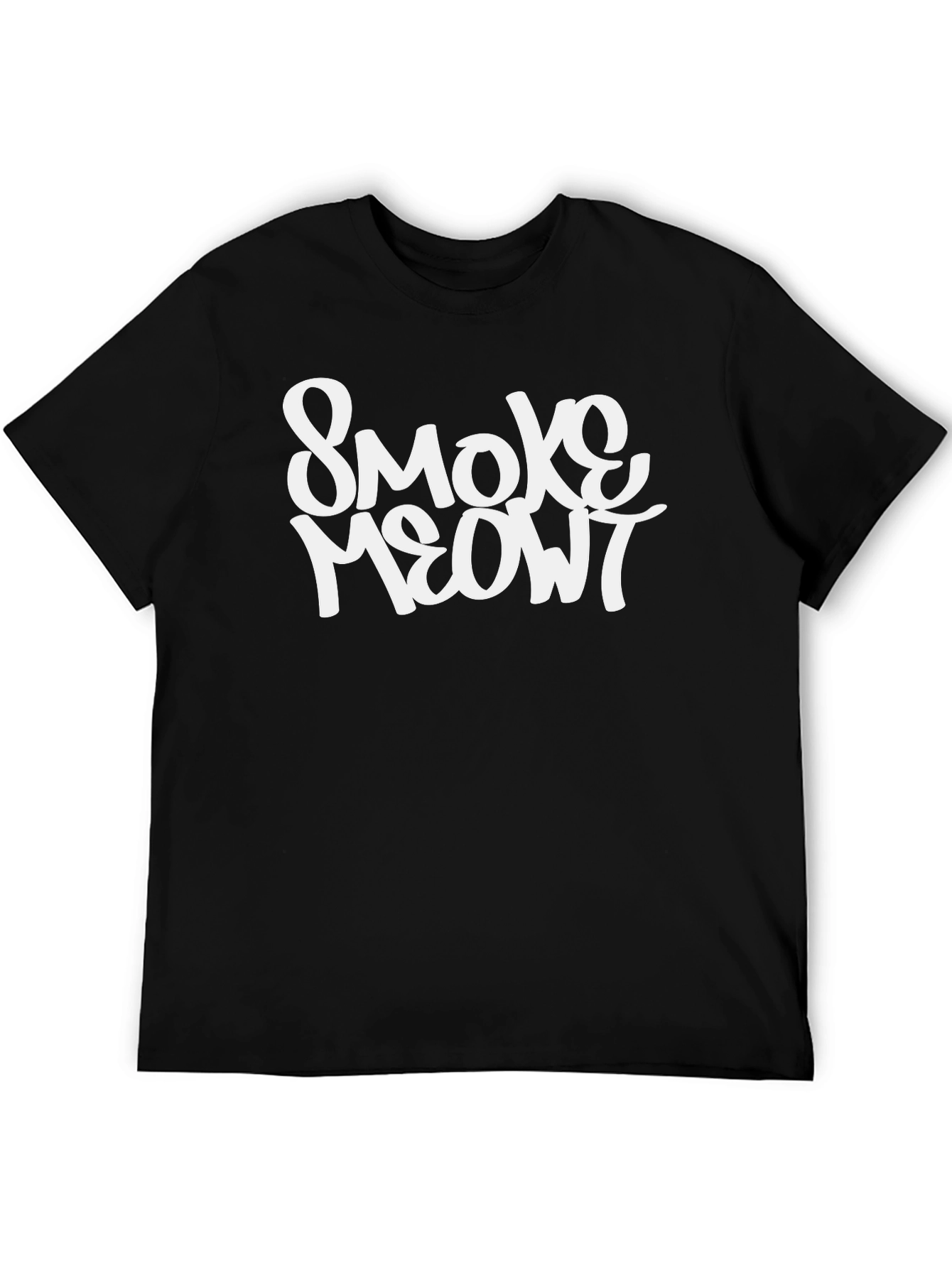 Black Smoke Meowt Black Graphic T-Shirt view 5