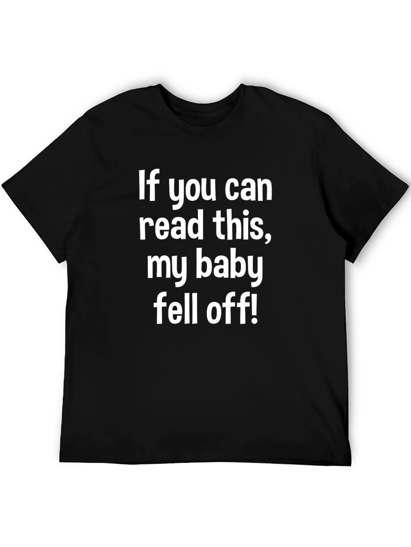 Black Funny "My Baby Fell Off" Graphic Tee view 5