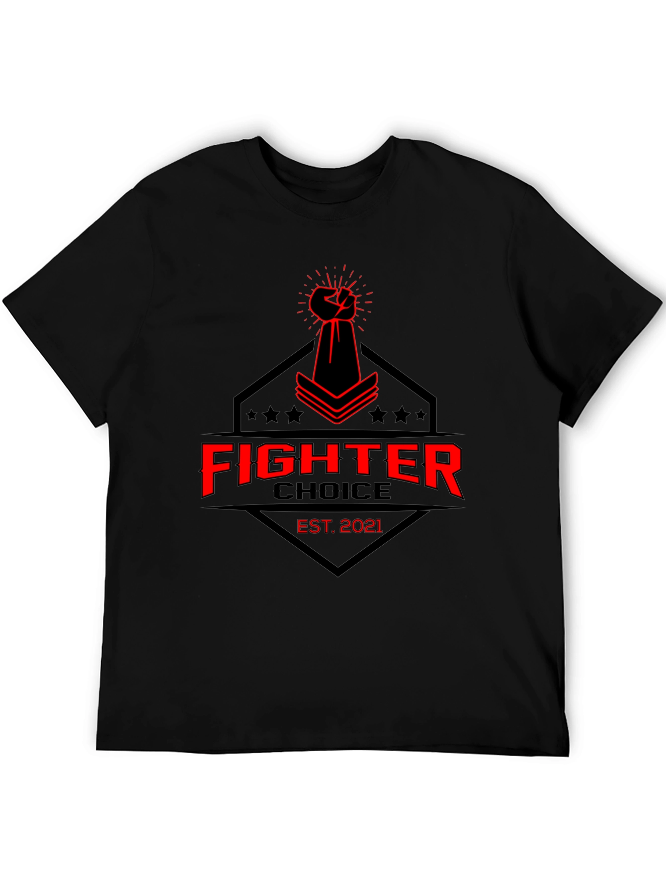 Fighter Choice Black Graphic Tee - 5