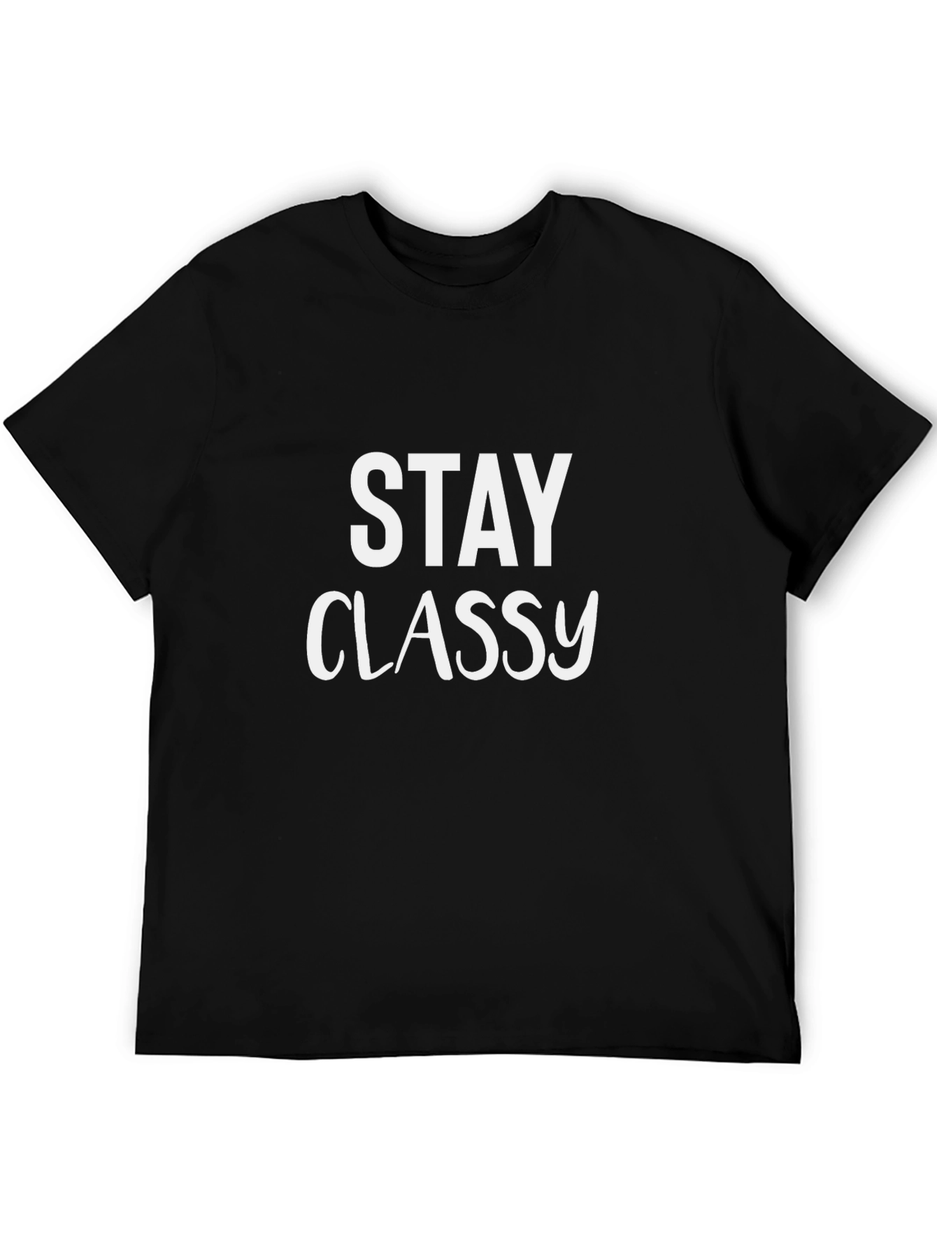 Black Stay Classy Crew Neck T-Shirt - Black view 5