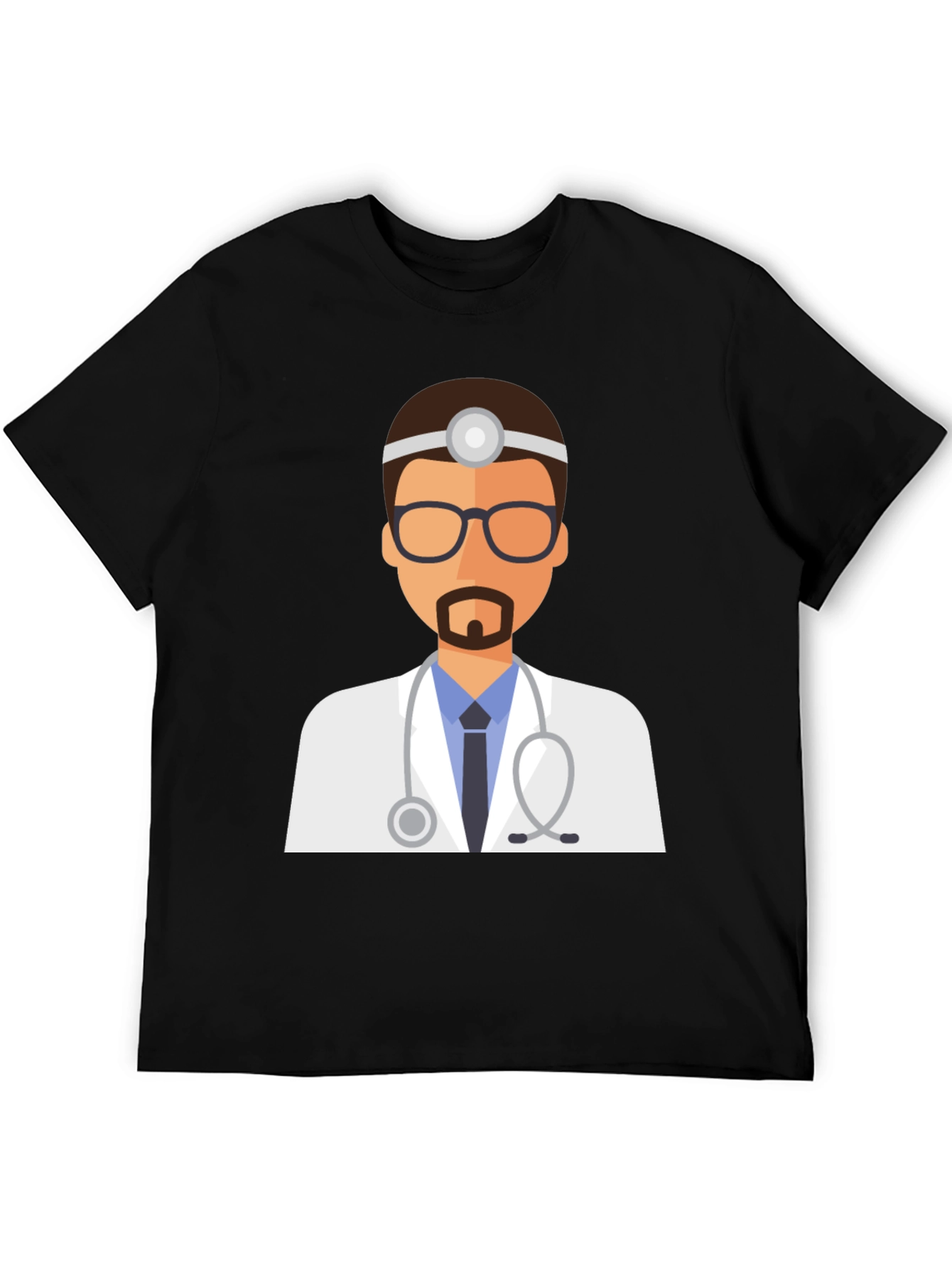 Black Doctor Graphic Tee - Black Unisex T-Shirt view 5