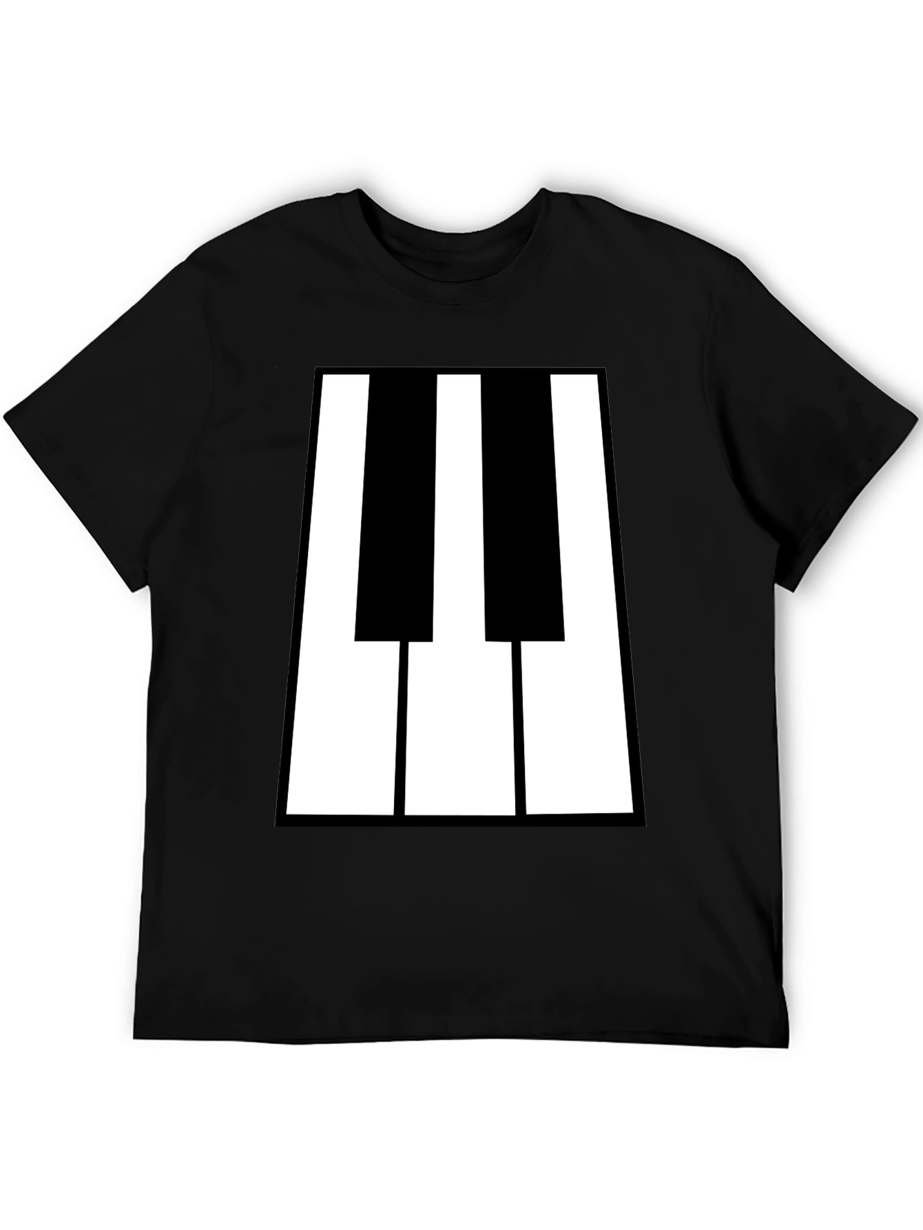Black Piano Keys Graphic Tee - Black T-Shirt view 5