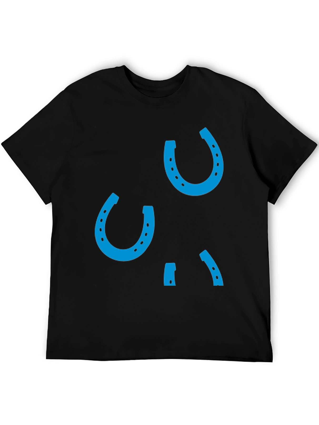 Black Lucky Horseshoe Graphic Tee - Black view 5