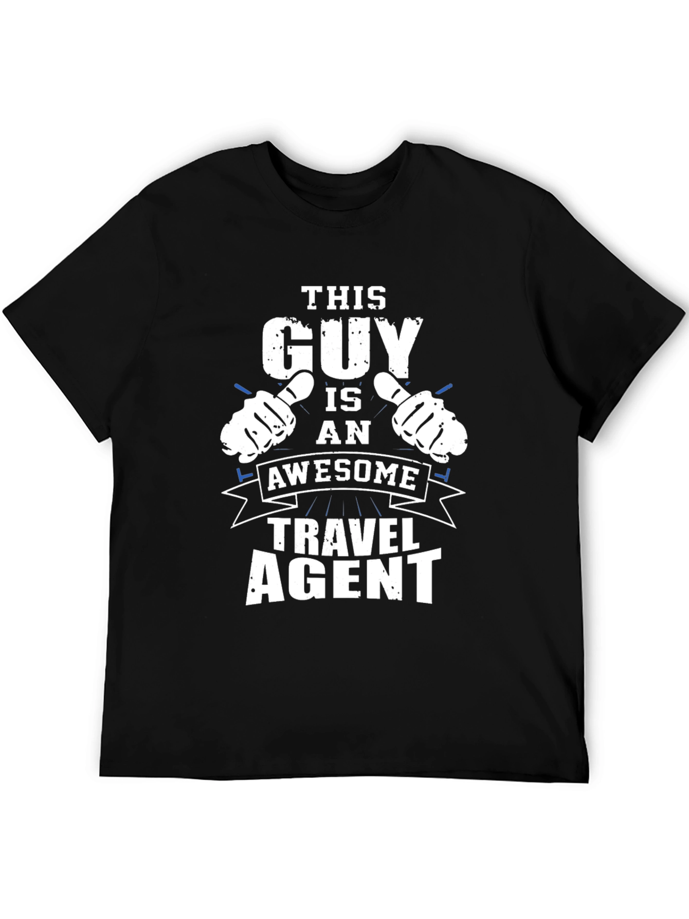Black Awesome Travel Agent T-Shirt view 5