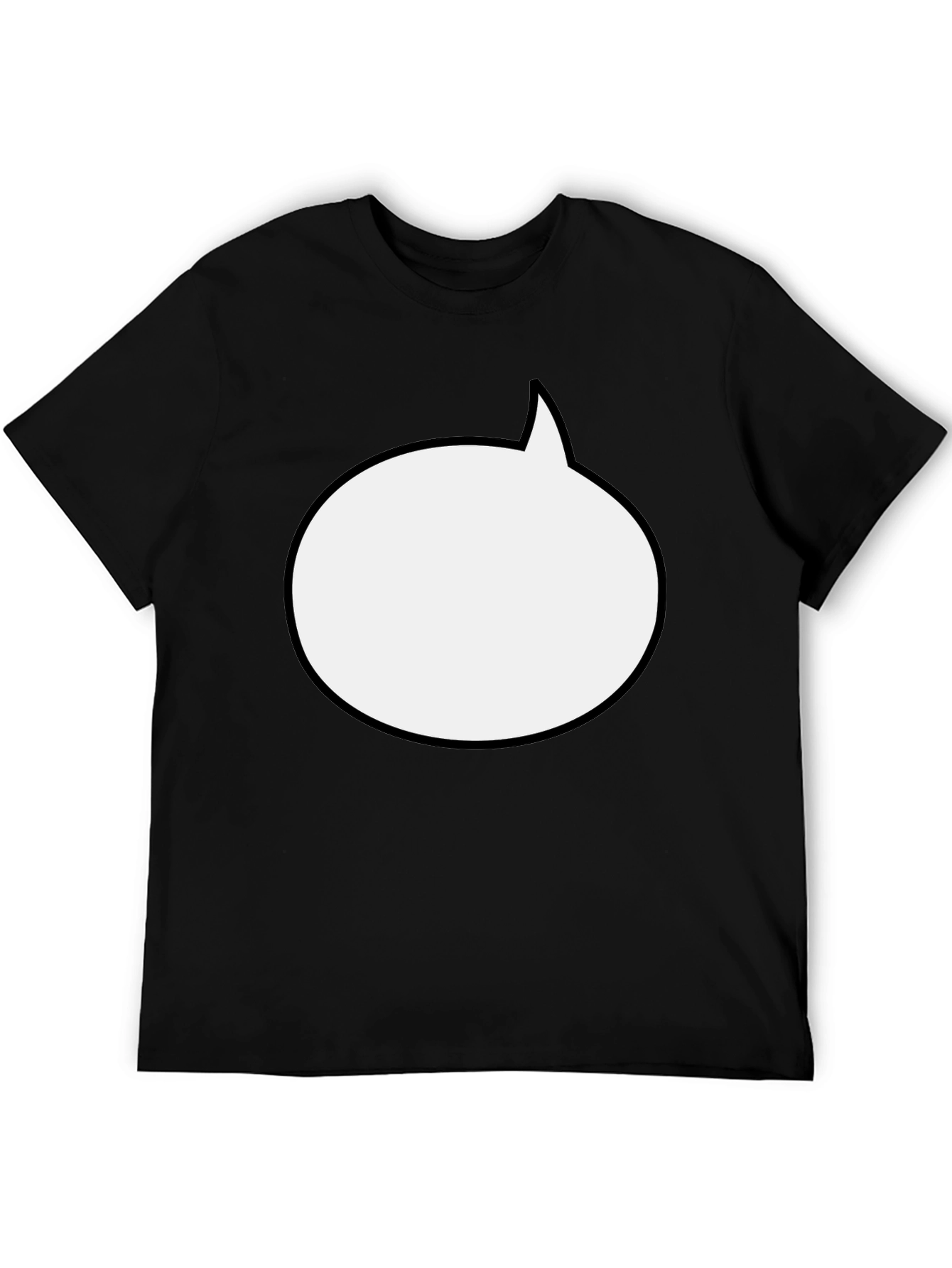 Black Comic Bubble Black T-Shirt view 5