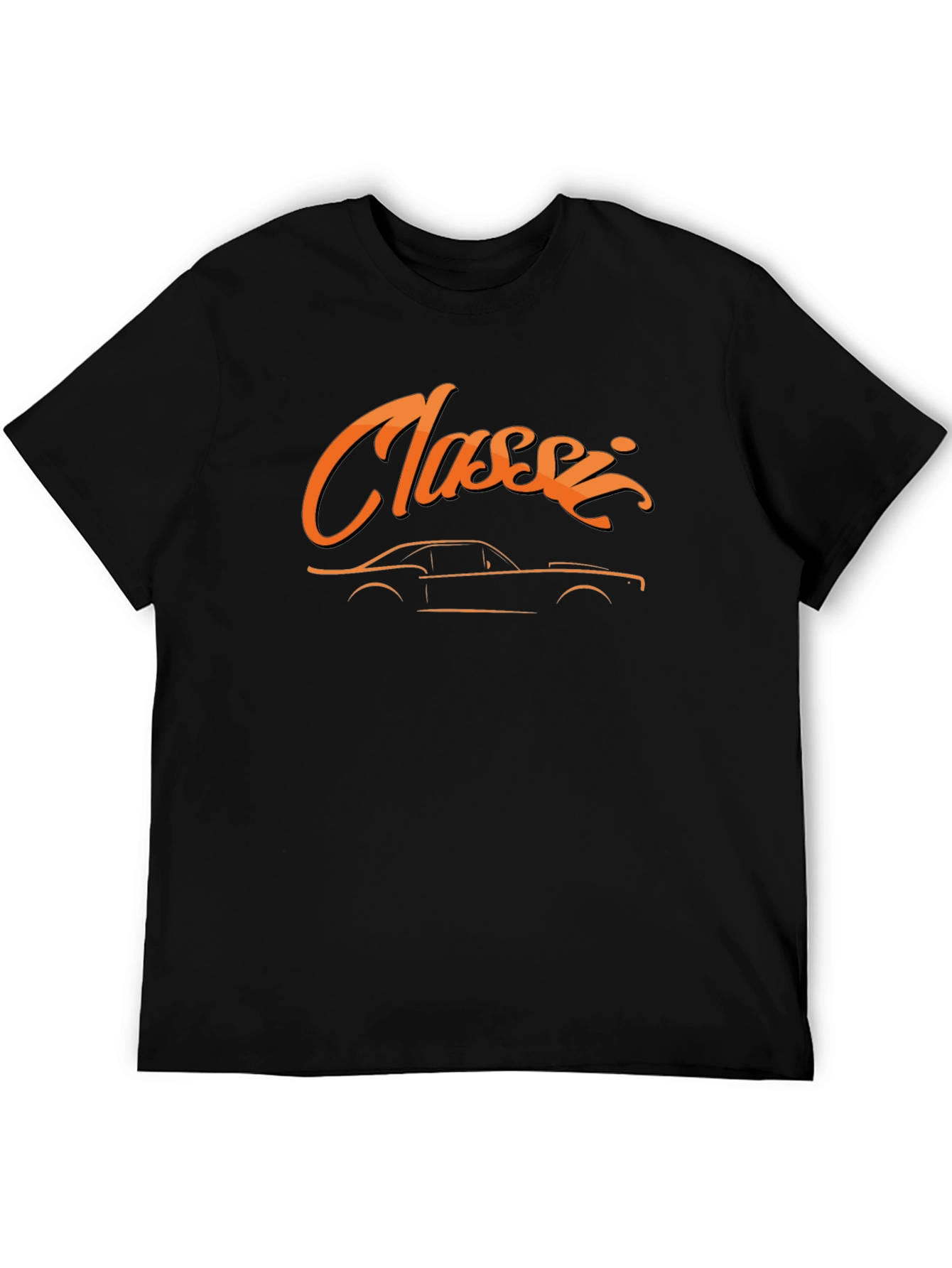 Black Classic Car T-Shirt - Retro Automotive Tee view 5