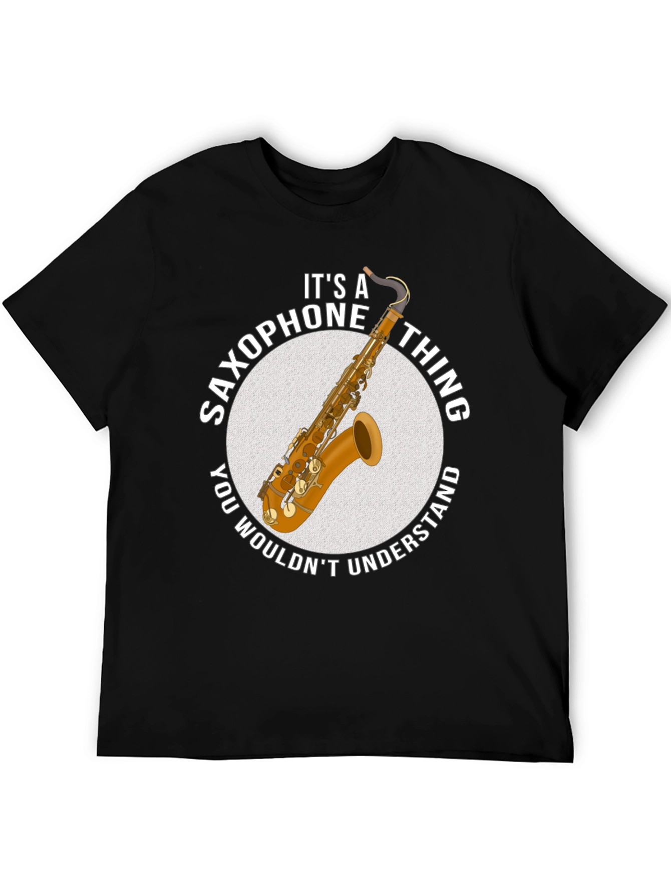 Black Saxophone Thing Graphic T-Shirt view 5