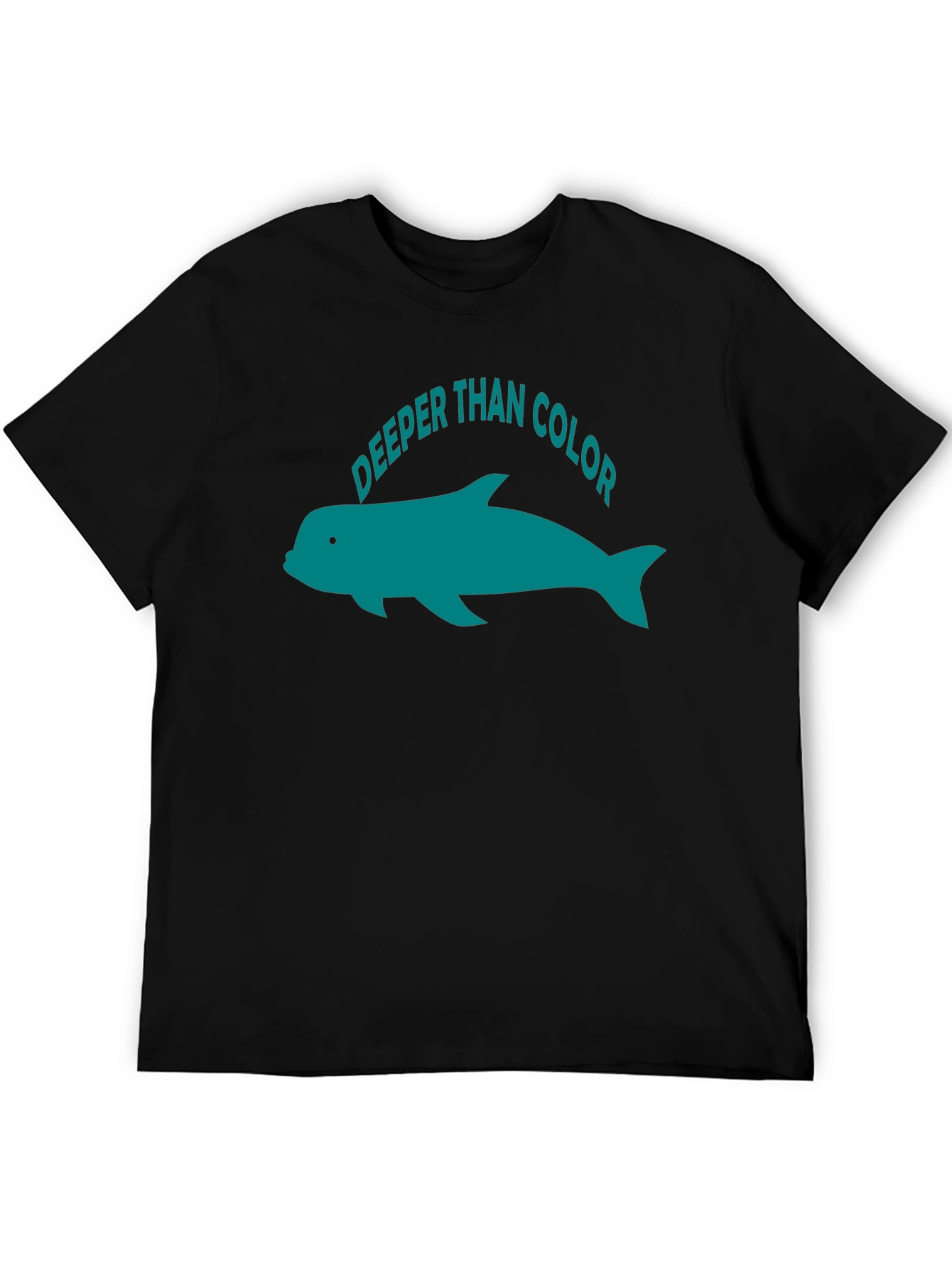 Black Deeper Than Color Dolphin Graphic T-Shirt view 5