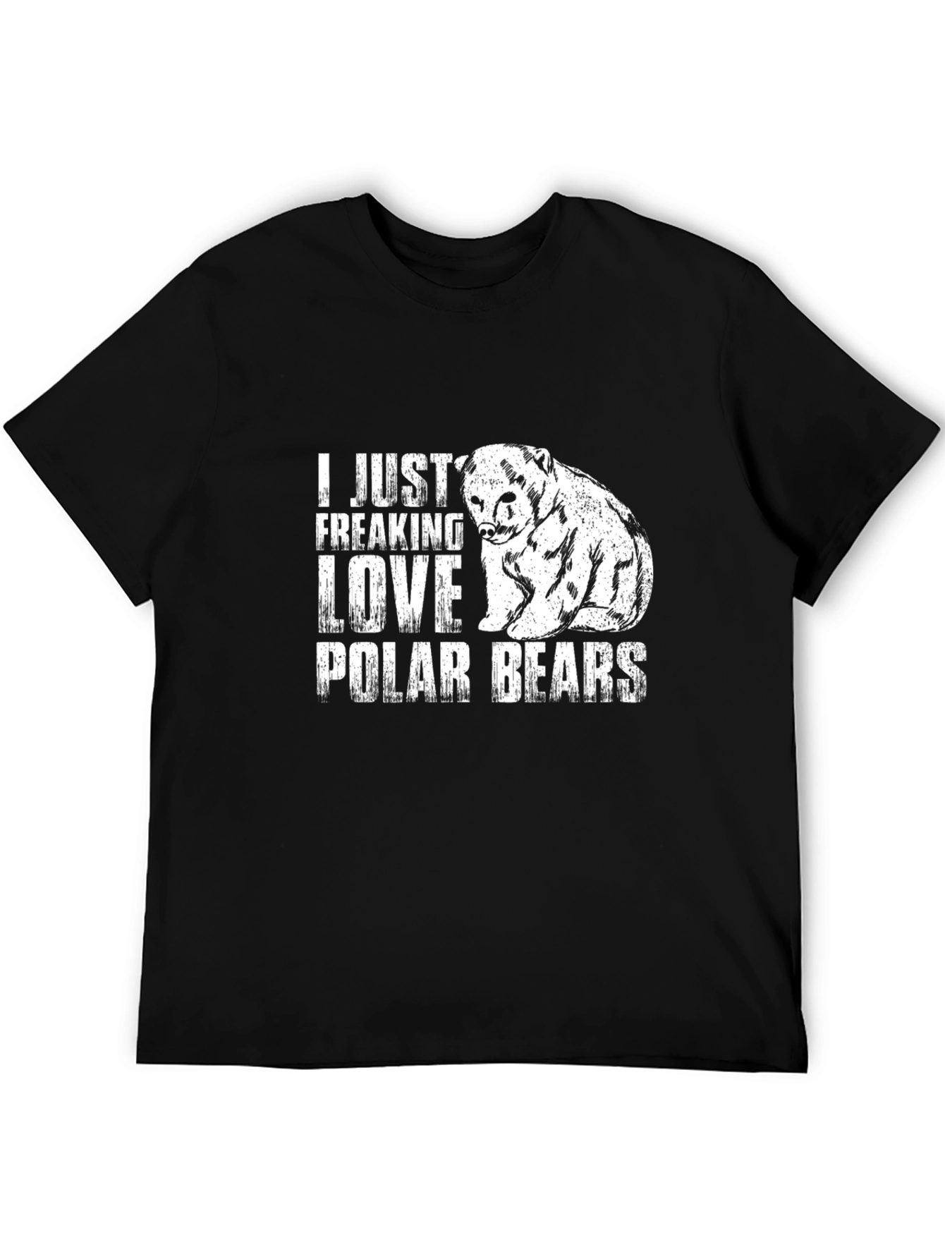 Black I Love Polar Bears Graphic Tee view 5