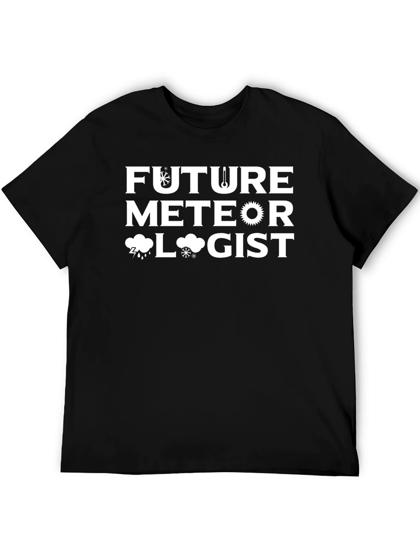 Black Future Meteorologist T-Shirt view 5