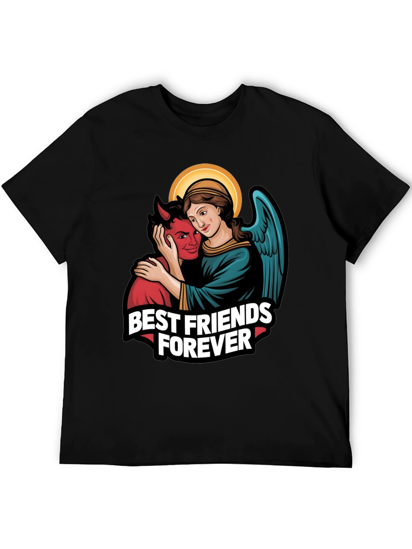 Black Best Friends Forever Graphic Tee view 5