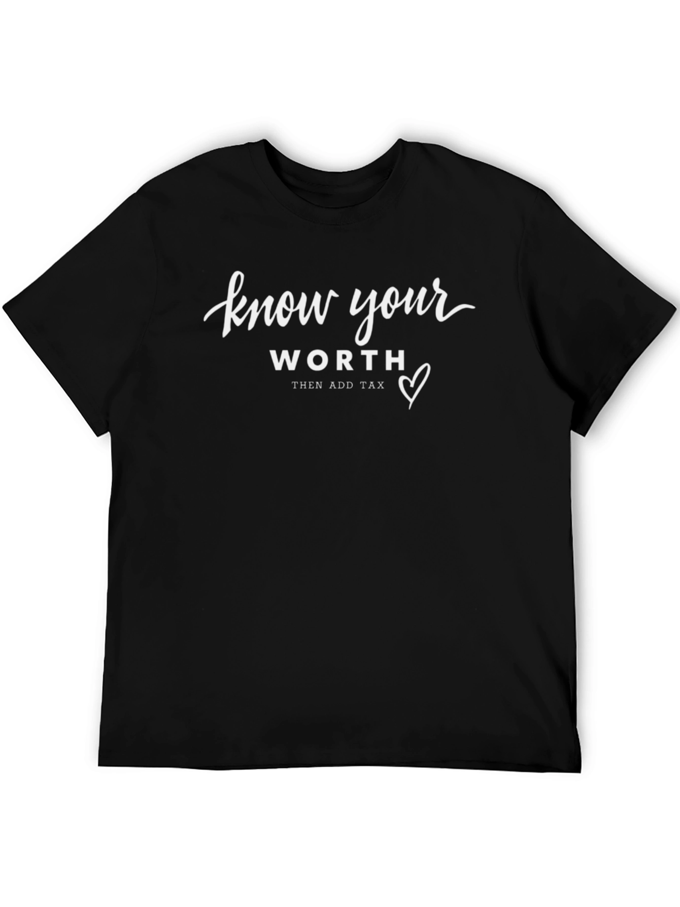 Black Know Your Worth T-Shirt - Black view 5