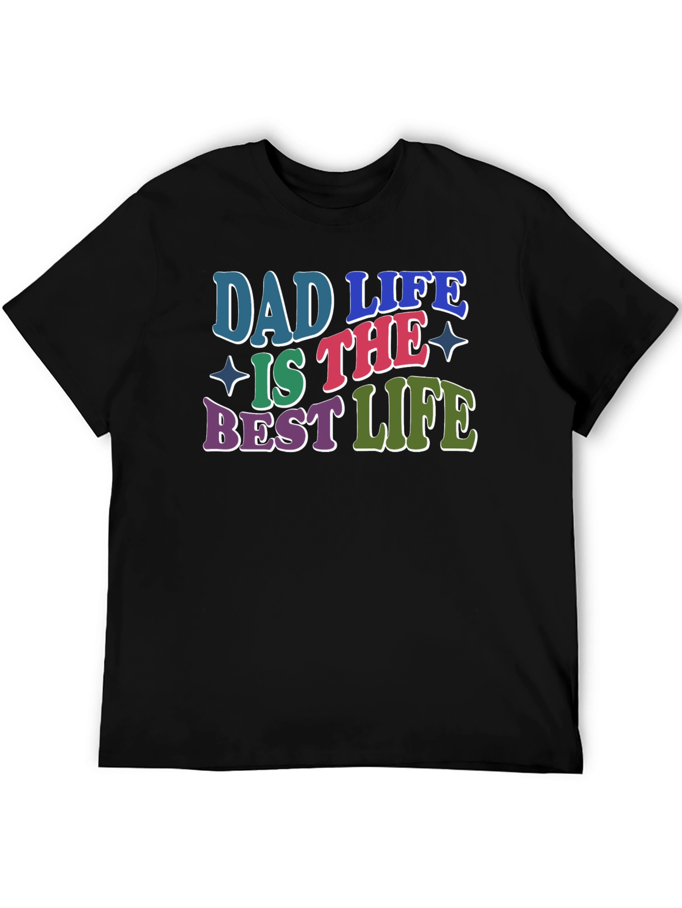 Black Dad Life T-Shirt - Best Life Tee view 5