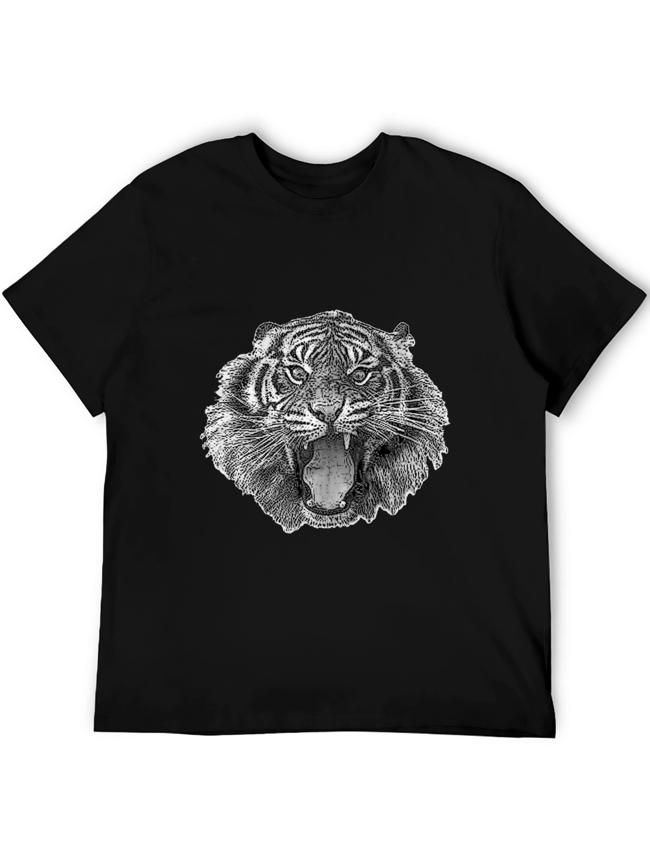 Black Tiger Graphic T-Shirt - Fierce Animal Print view 5