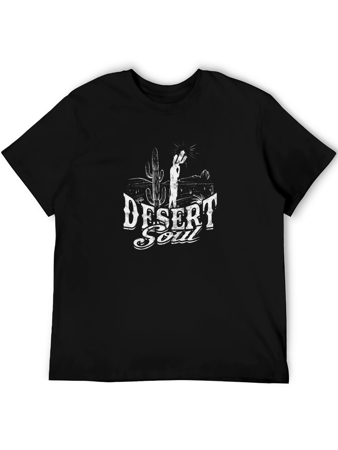 Black Desert Soul Graphic Tee - Black Casual T-Shirt view 5