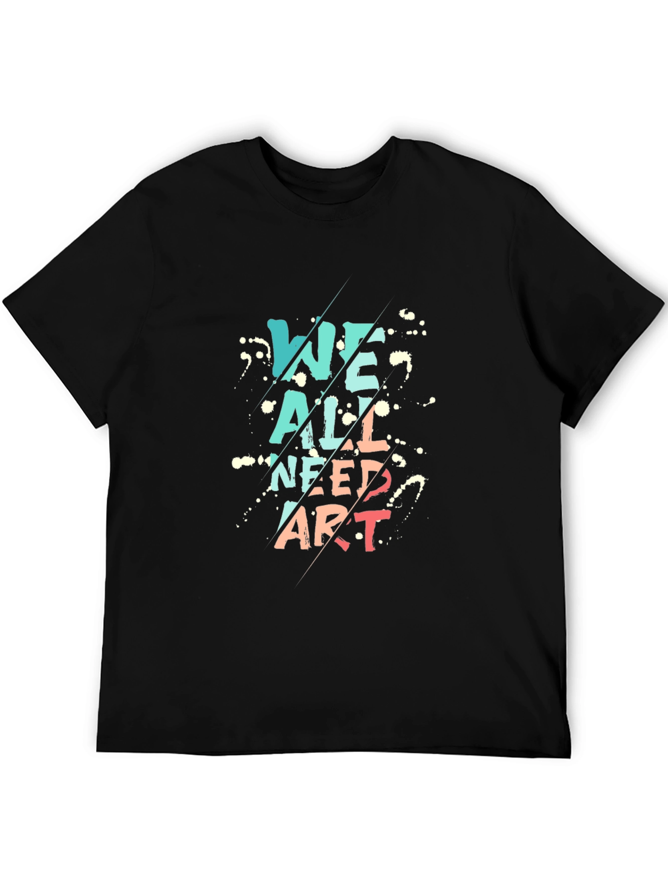 Black We All Need Art Black Graphic Tee view 5