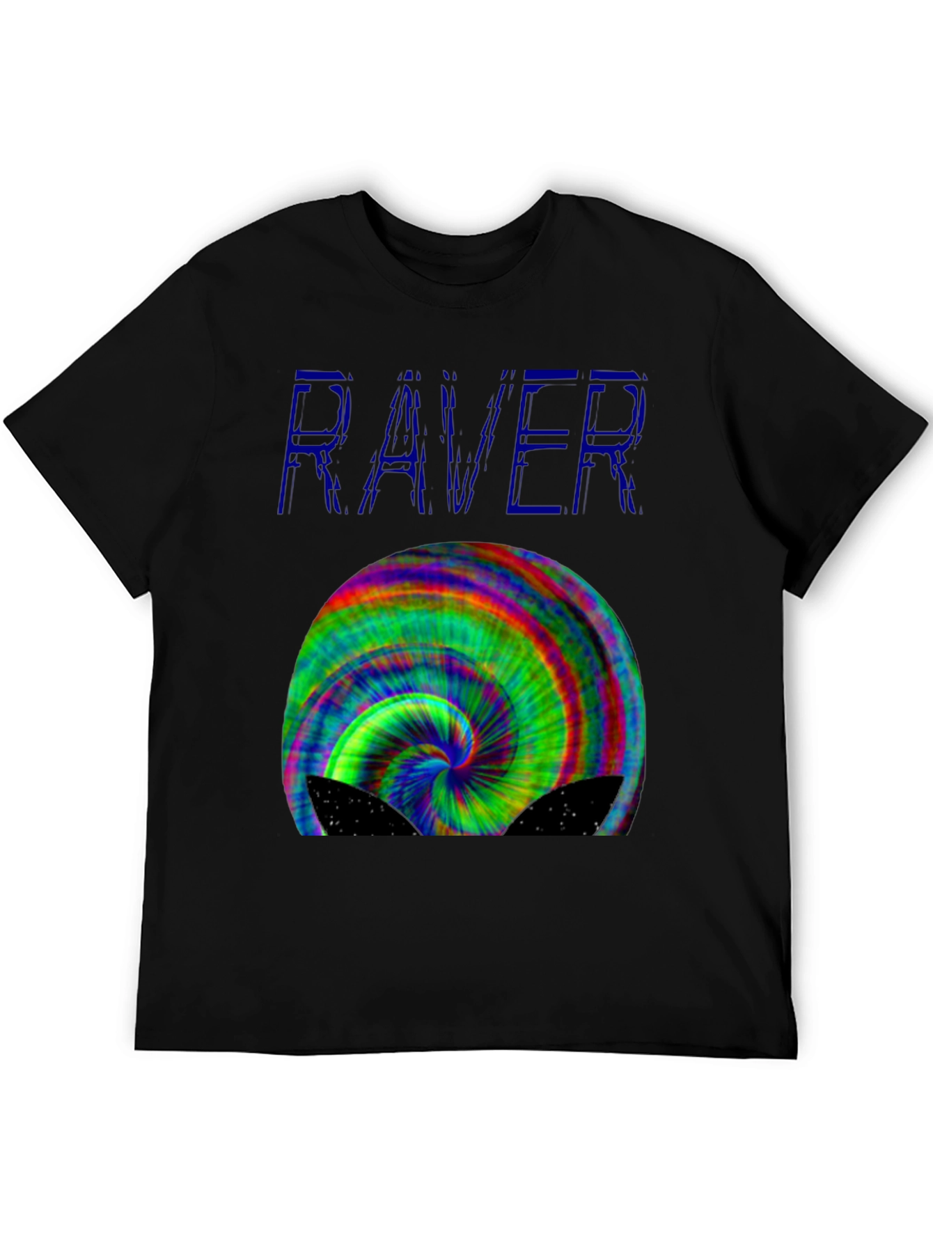 Black Raver Spiral Graphic T-Shirt view 5