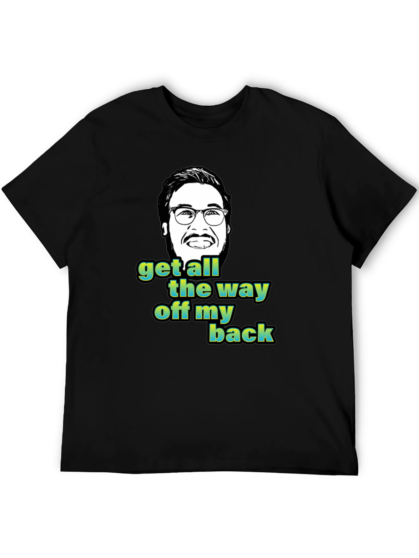 Black Funny "Get Off My Back" Graphic Tee view 5
