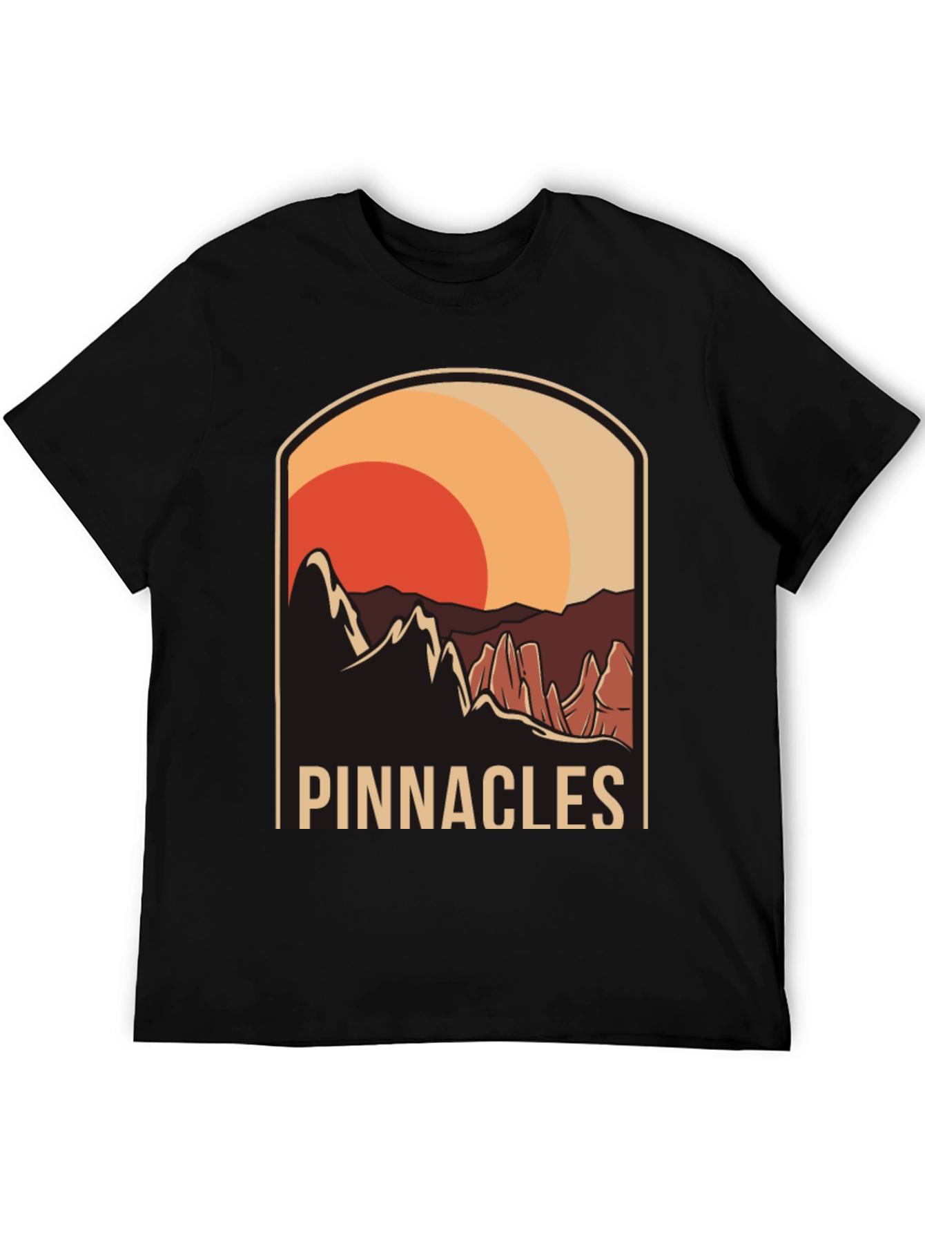 Black Pinnacles Graphic Tee - Nature Inspired Design view 5