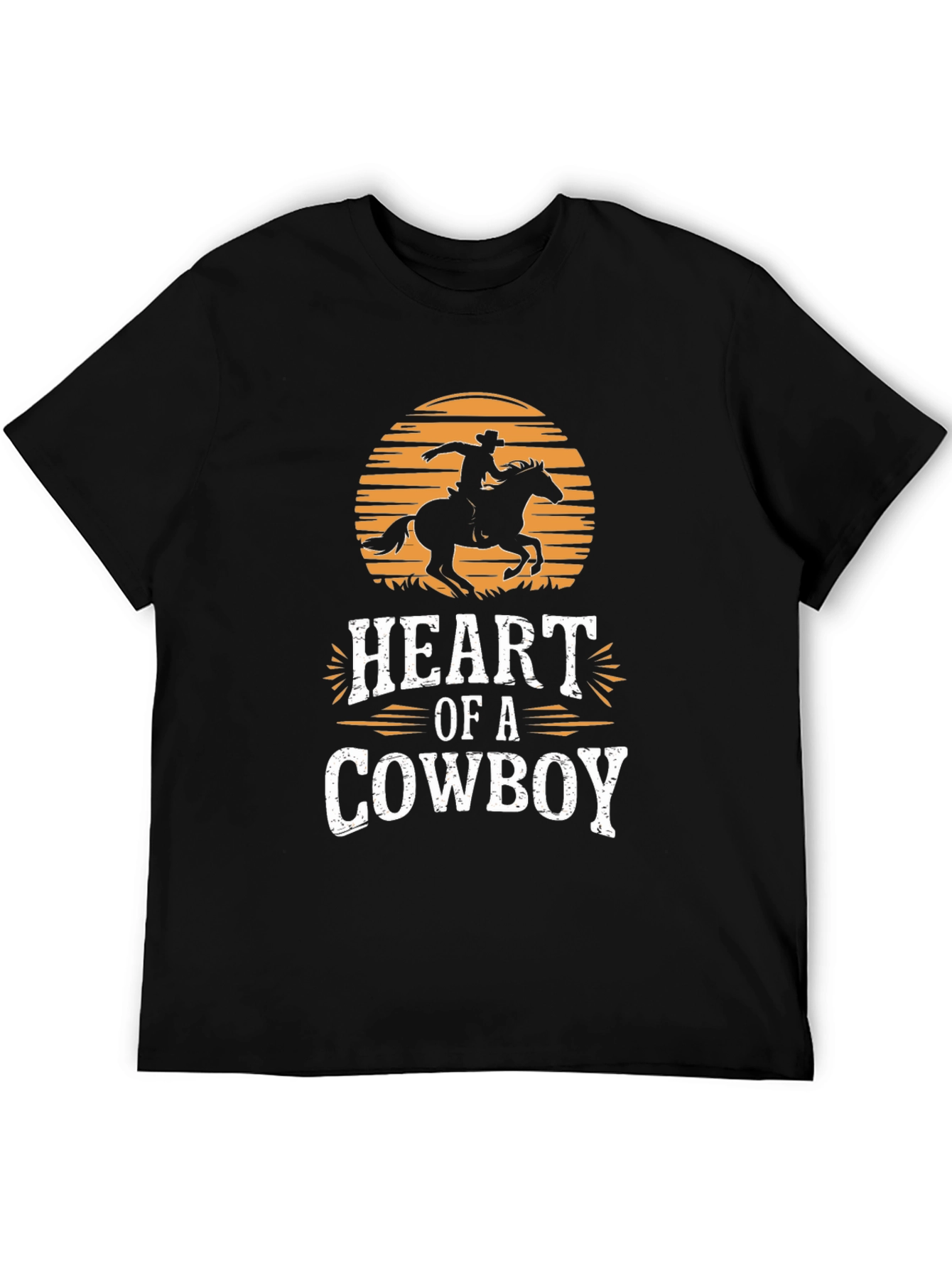 Black Heart of a Cowboy Graphic T-Shirt view 5