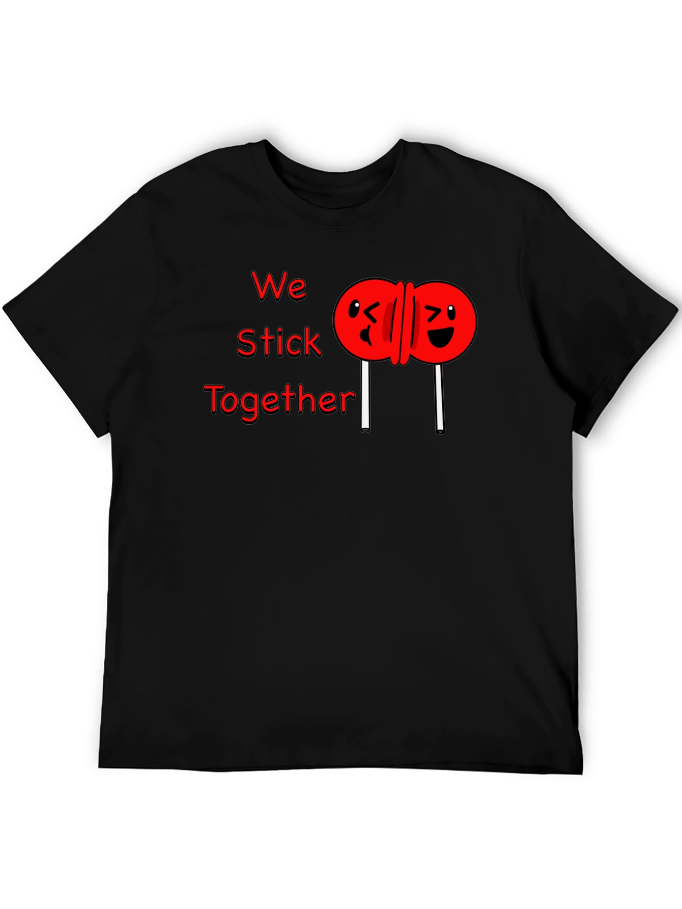Black We Stick Together Graphic T-Shirt view 5