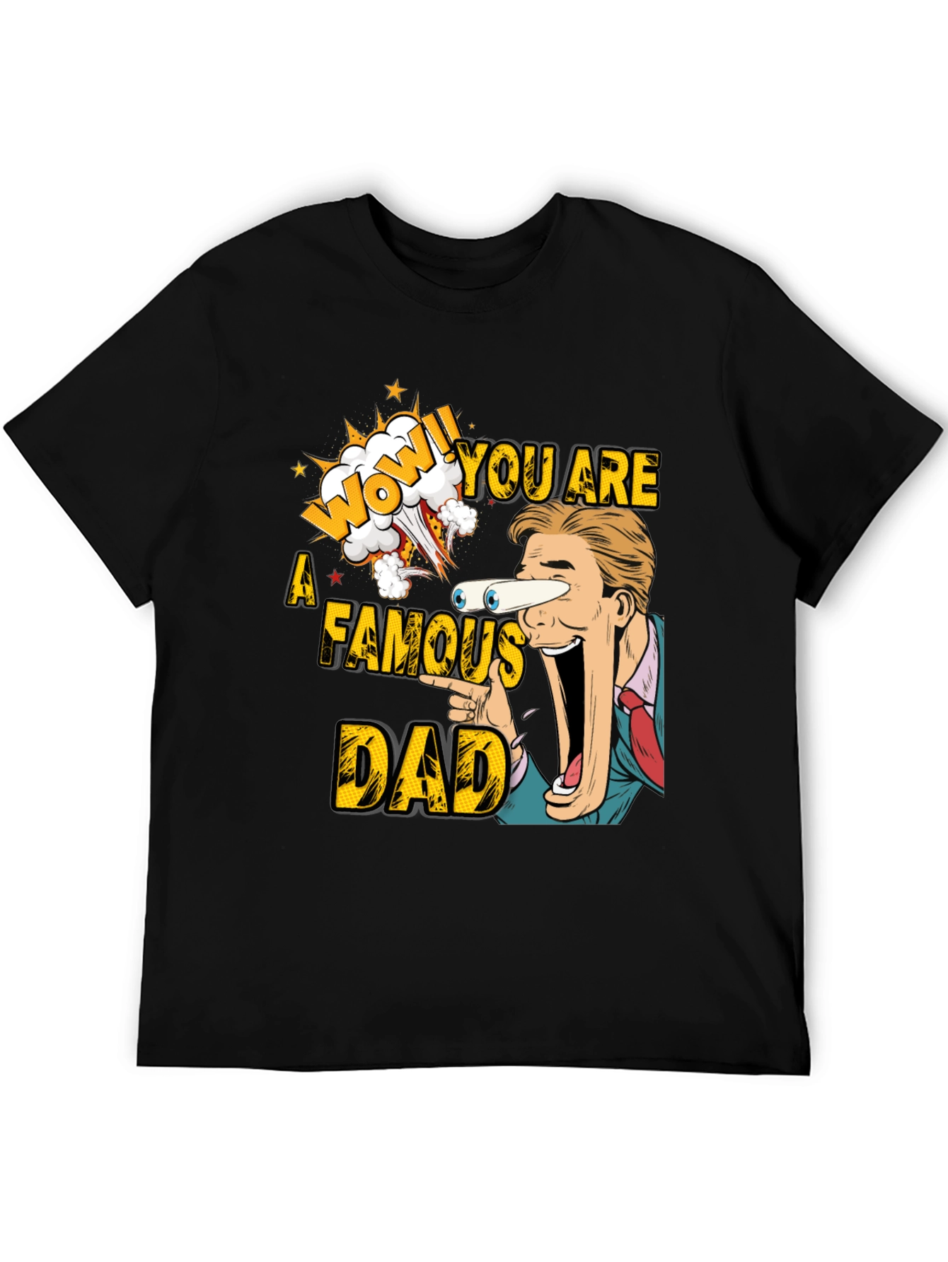 Black Funny Famous Dad T-Shirt  view 5