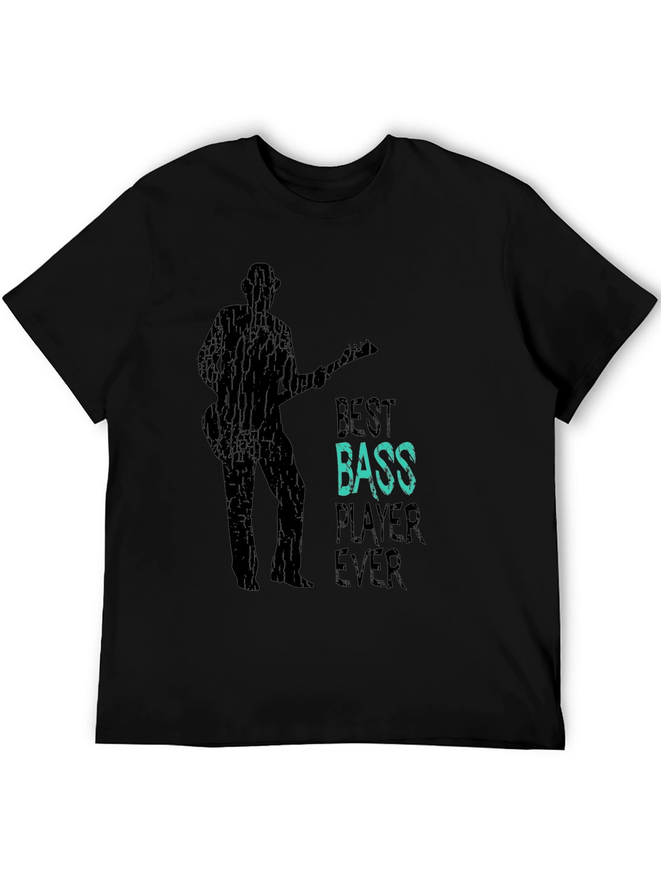 Black Best Bass Player Ever Graphic T-Shirt view 5