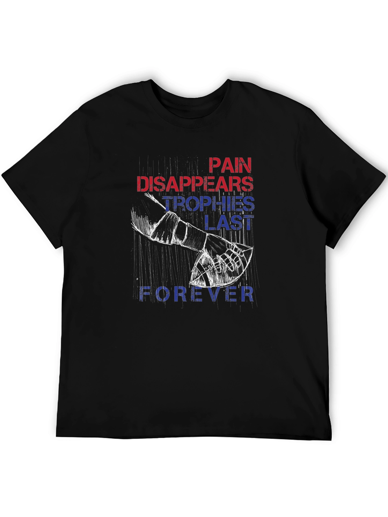 Black Pain Disappears Trophies Last Forever Graphic Tee view 5