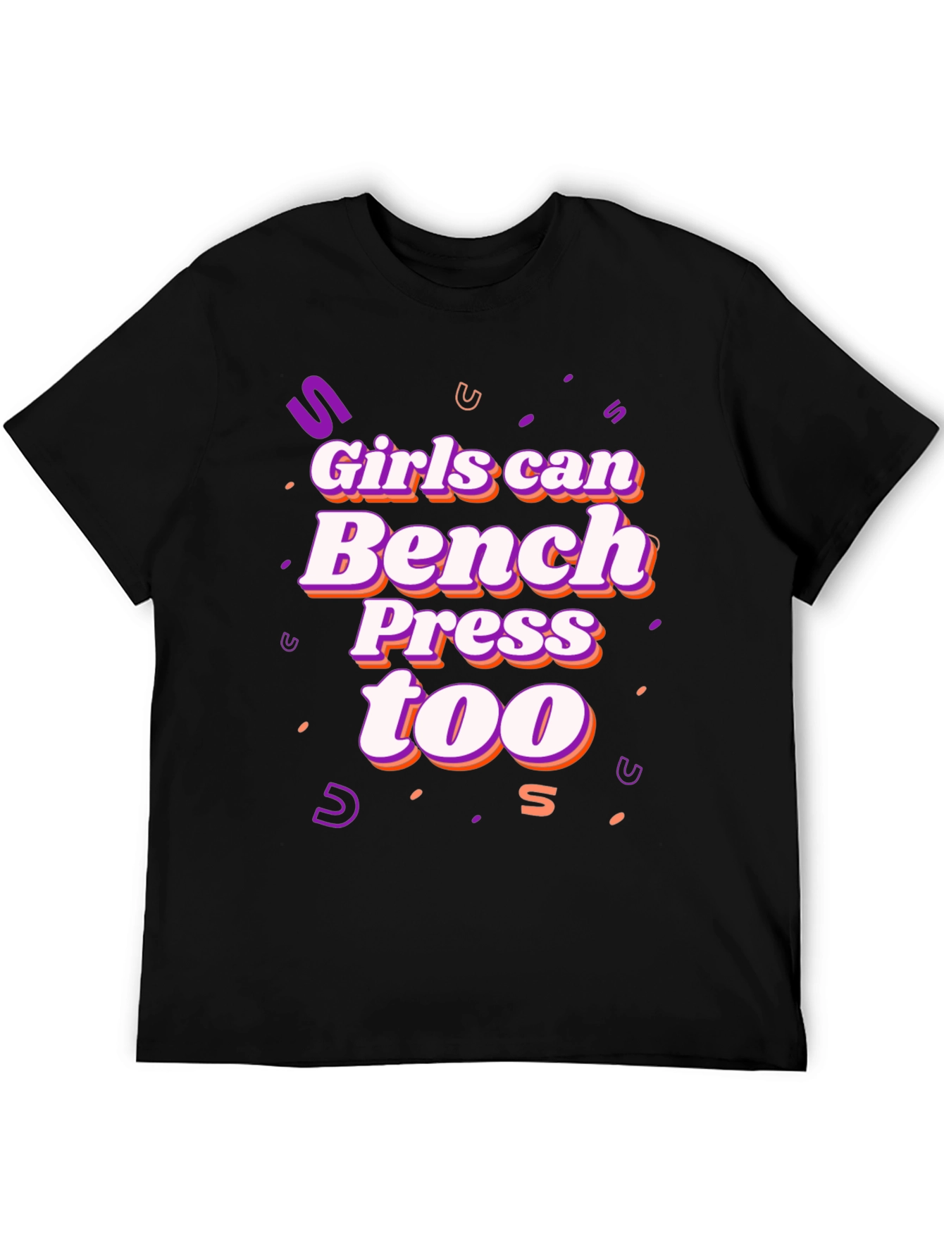 Black Girls Can Bench Press Too T-Shirt view 5