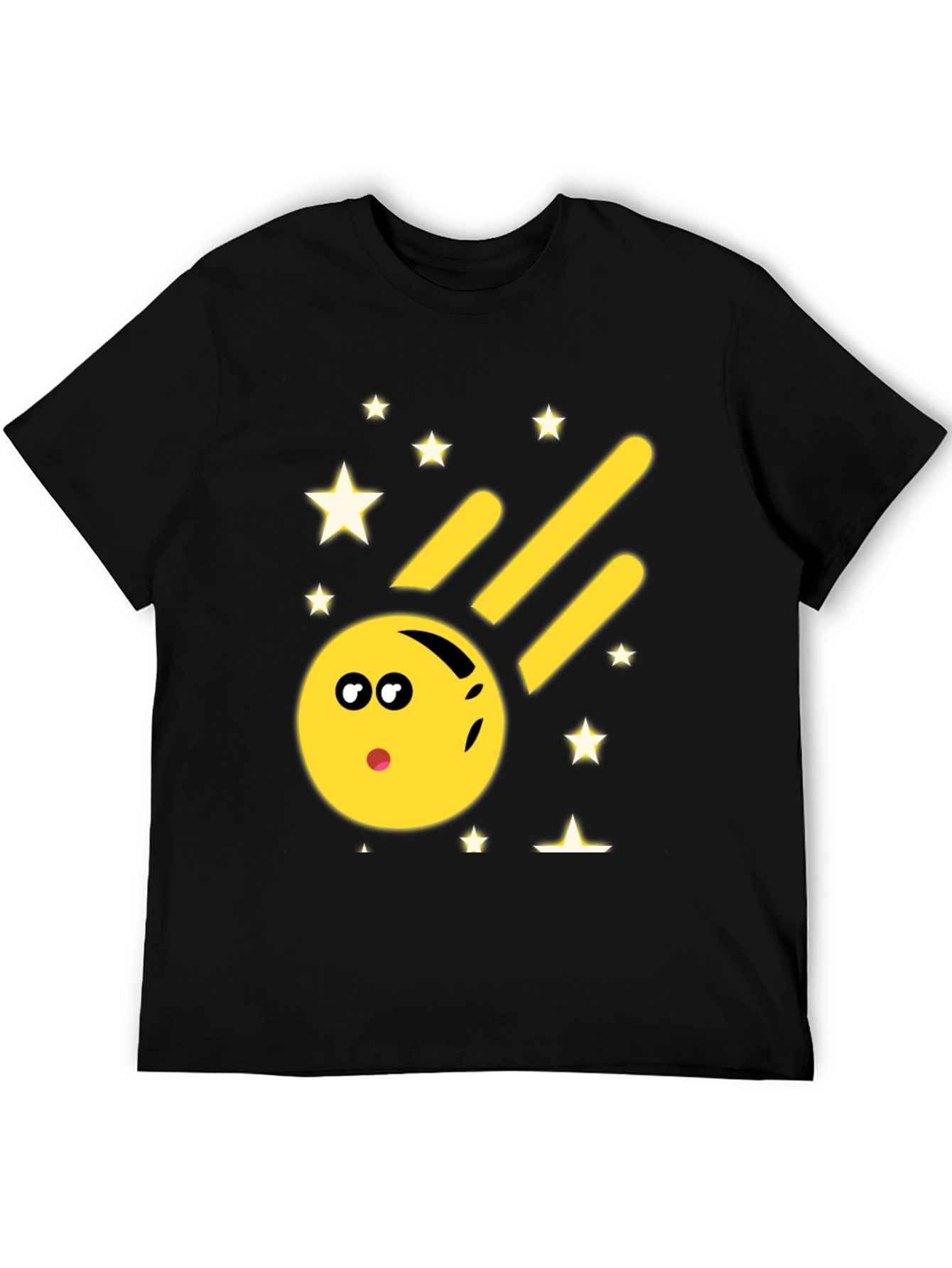 Black Comet Face Graphic Tee - Black view 5