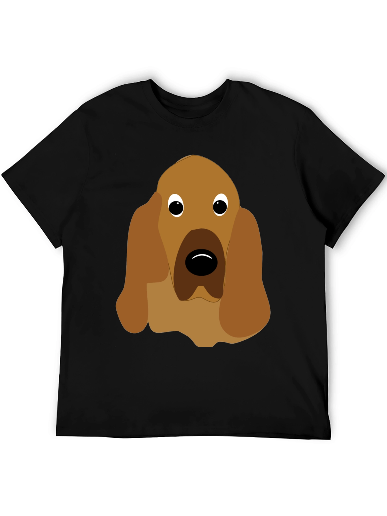 Black Dog Face Graphic Tee - Unisex Black T-Shirt view 5