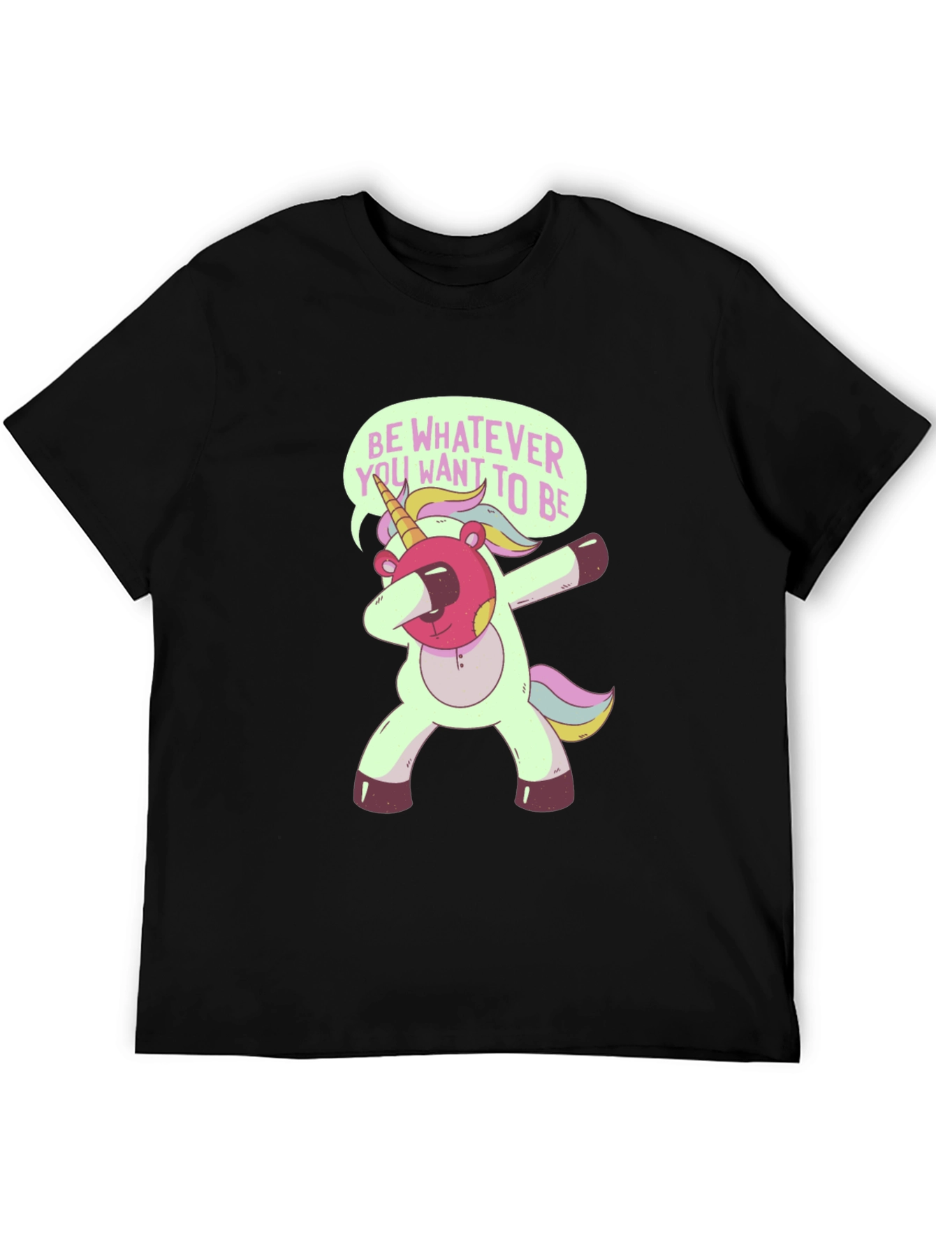 Black Unicorn Dabbing T-Shirt - Be Whatever You Want! view 5
