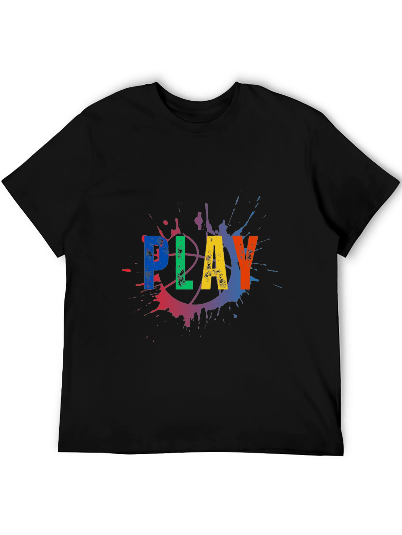 Black Play Basketball Graphic Tee - Men's Black T-Shirt view 5