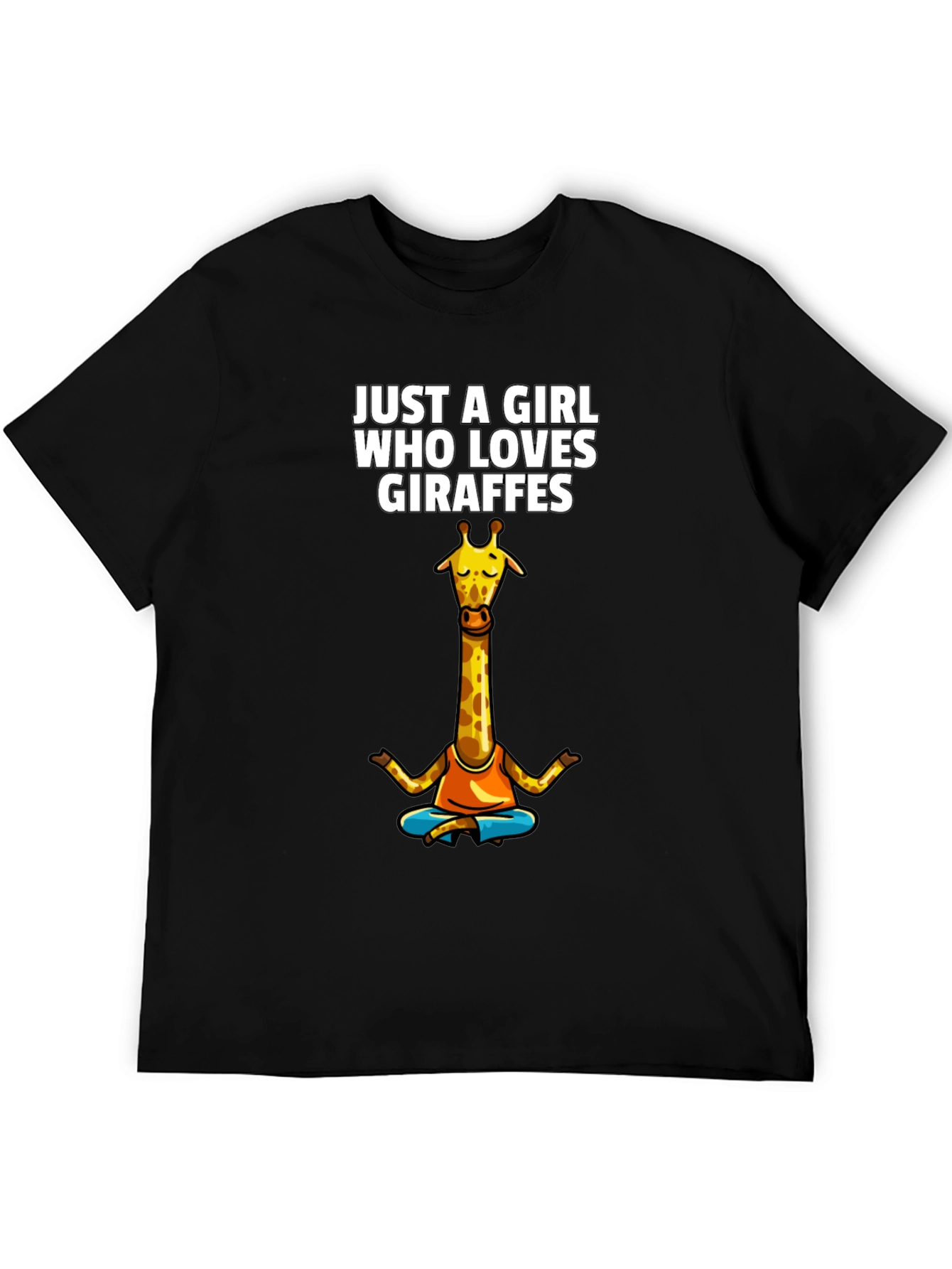 Black Giraffe Lover Women's T-Shirt - Yoga Design view 5