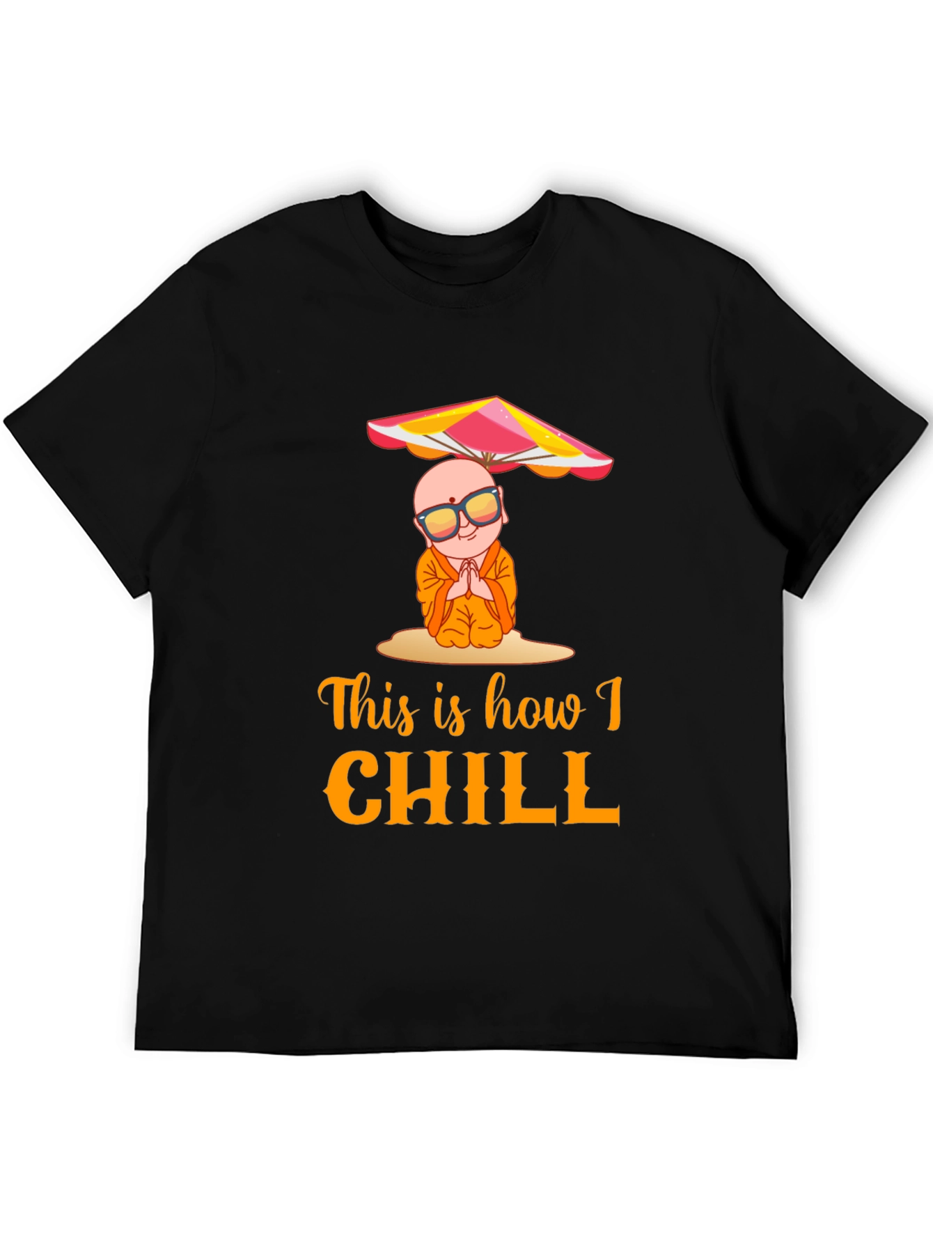 Black Chill Monk Graphic T-Shirt view 5