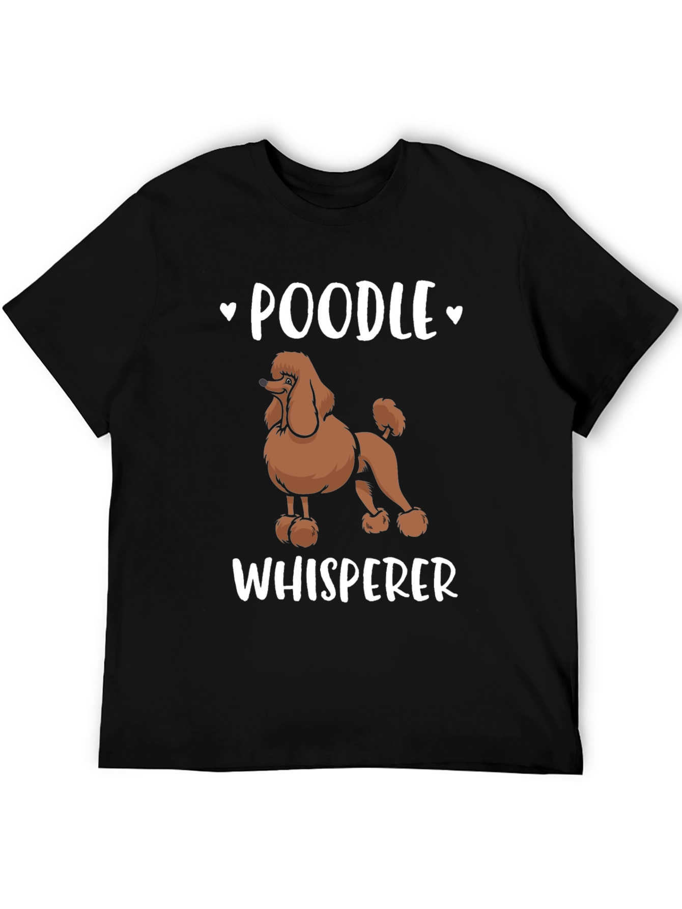 Black Poodle Whisperer Black T-Shirt view 5