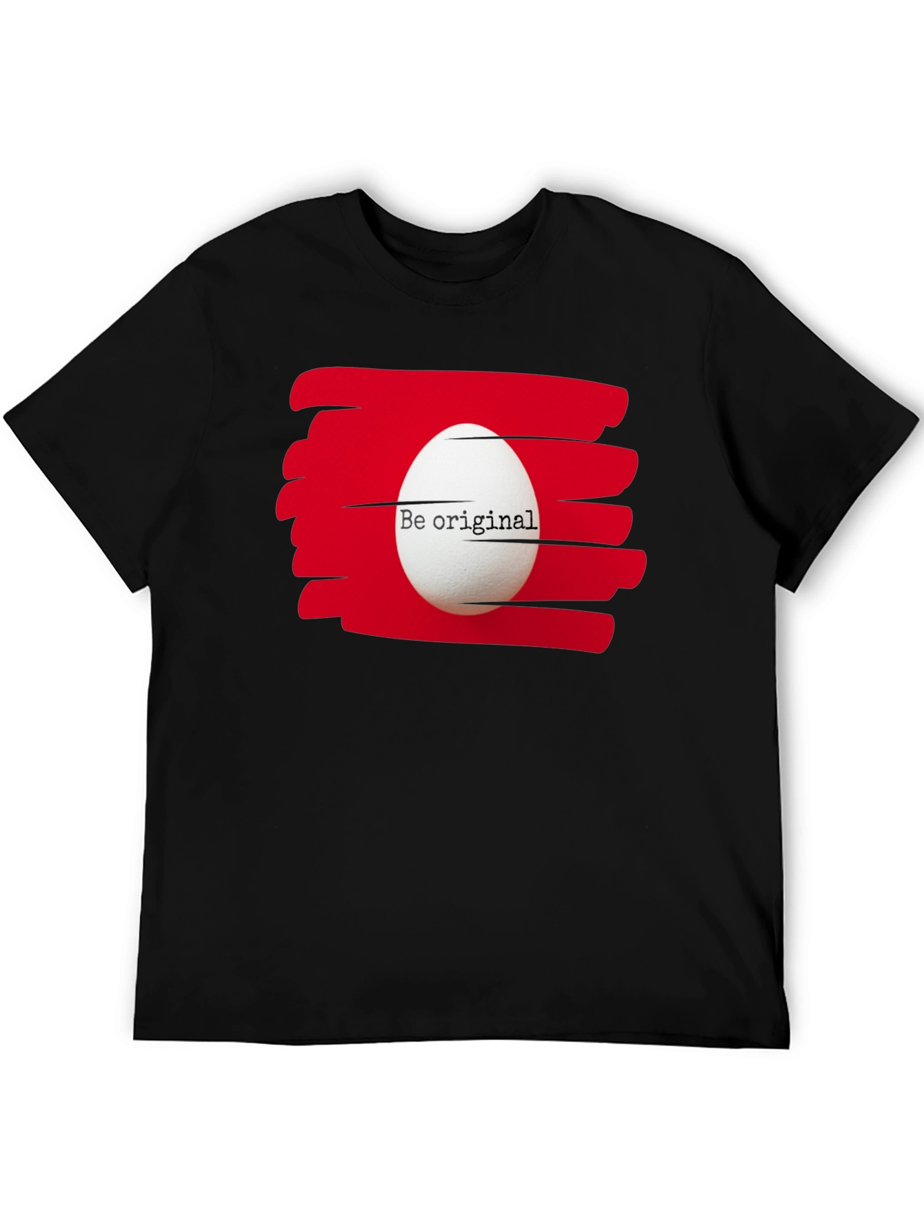 Black Be Original Egg Graphic Tee - Black view 5