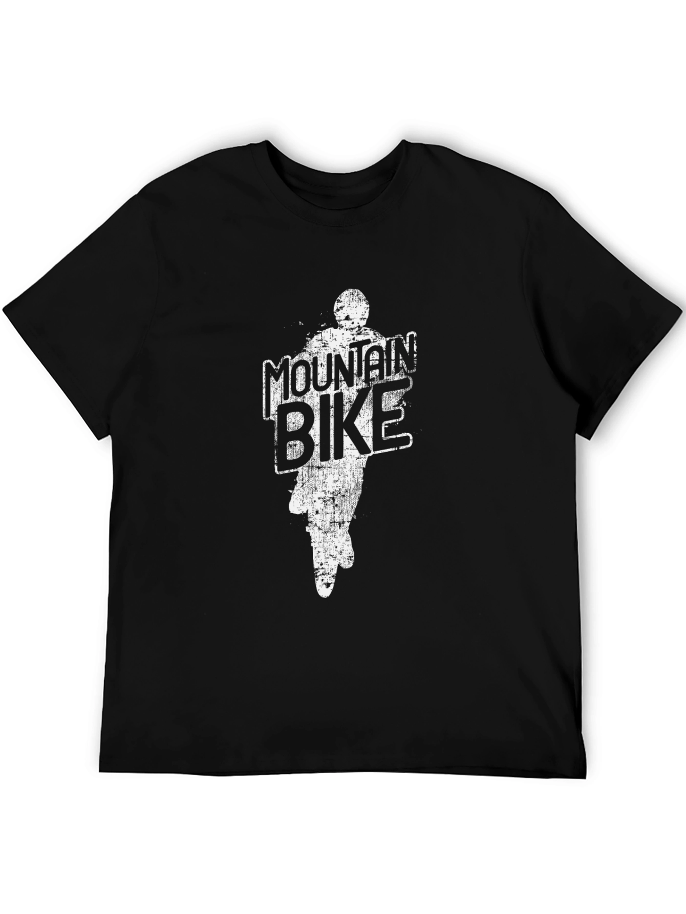 Black Mountain Bike Graphic Tee - Black Cotton Shirt view 5