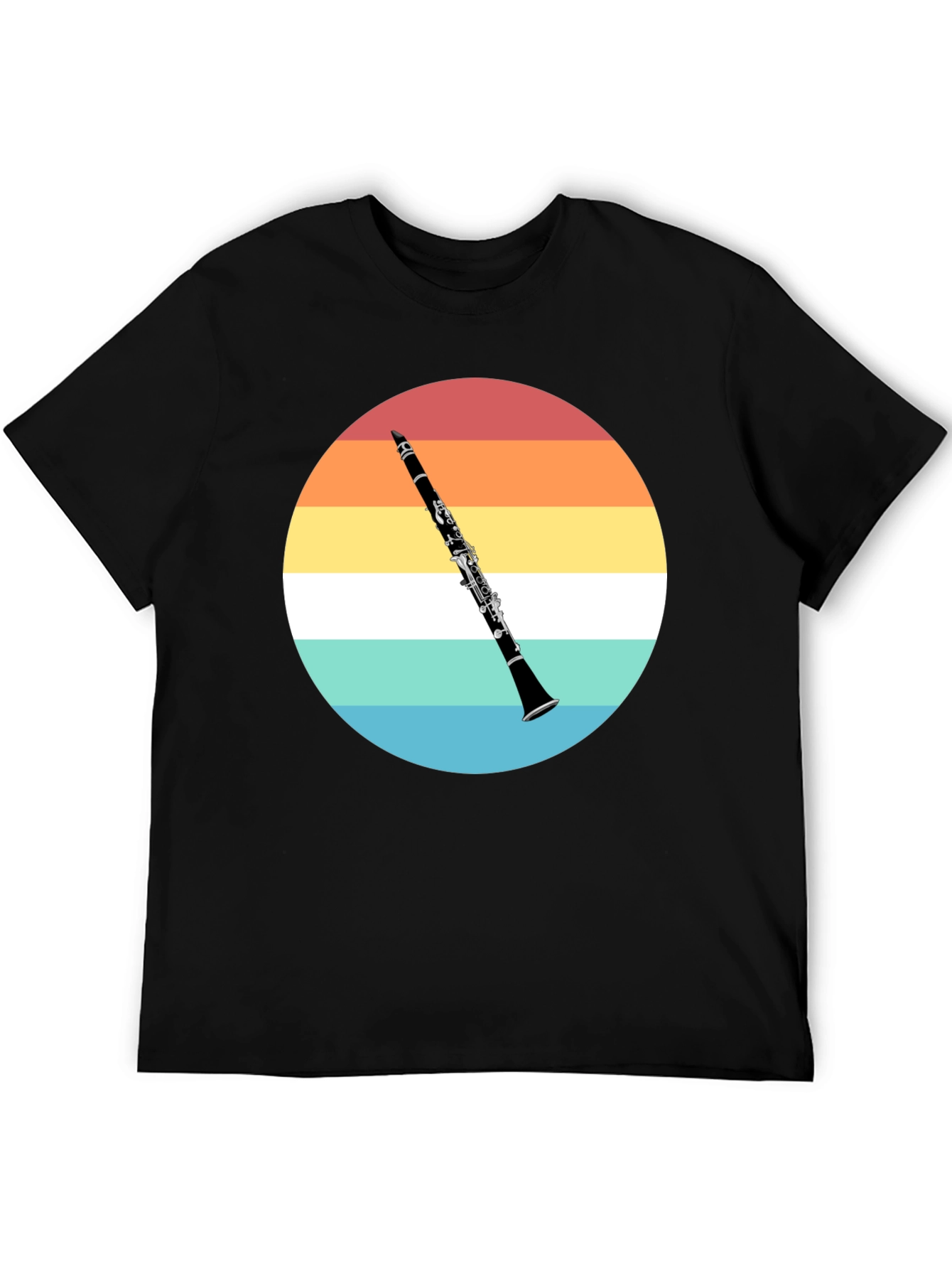 Black Clarinet Sunset T-Shirt - Musician Gift view 5