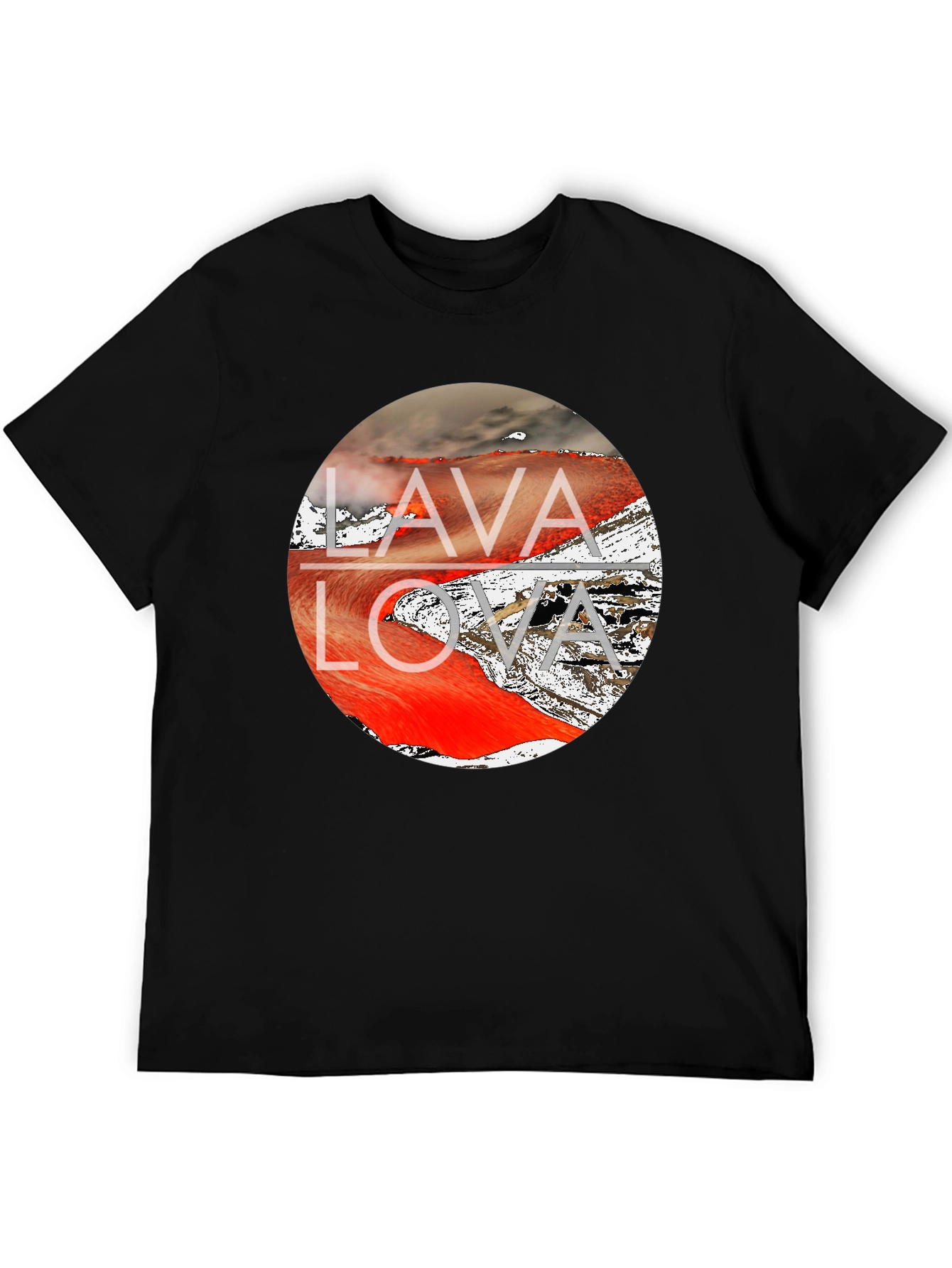 Black Lava Flow Graphic Tee - Men's Black T-Shirt view 5