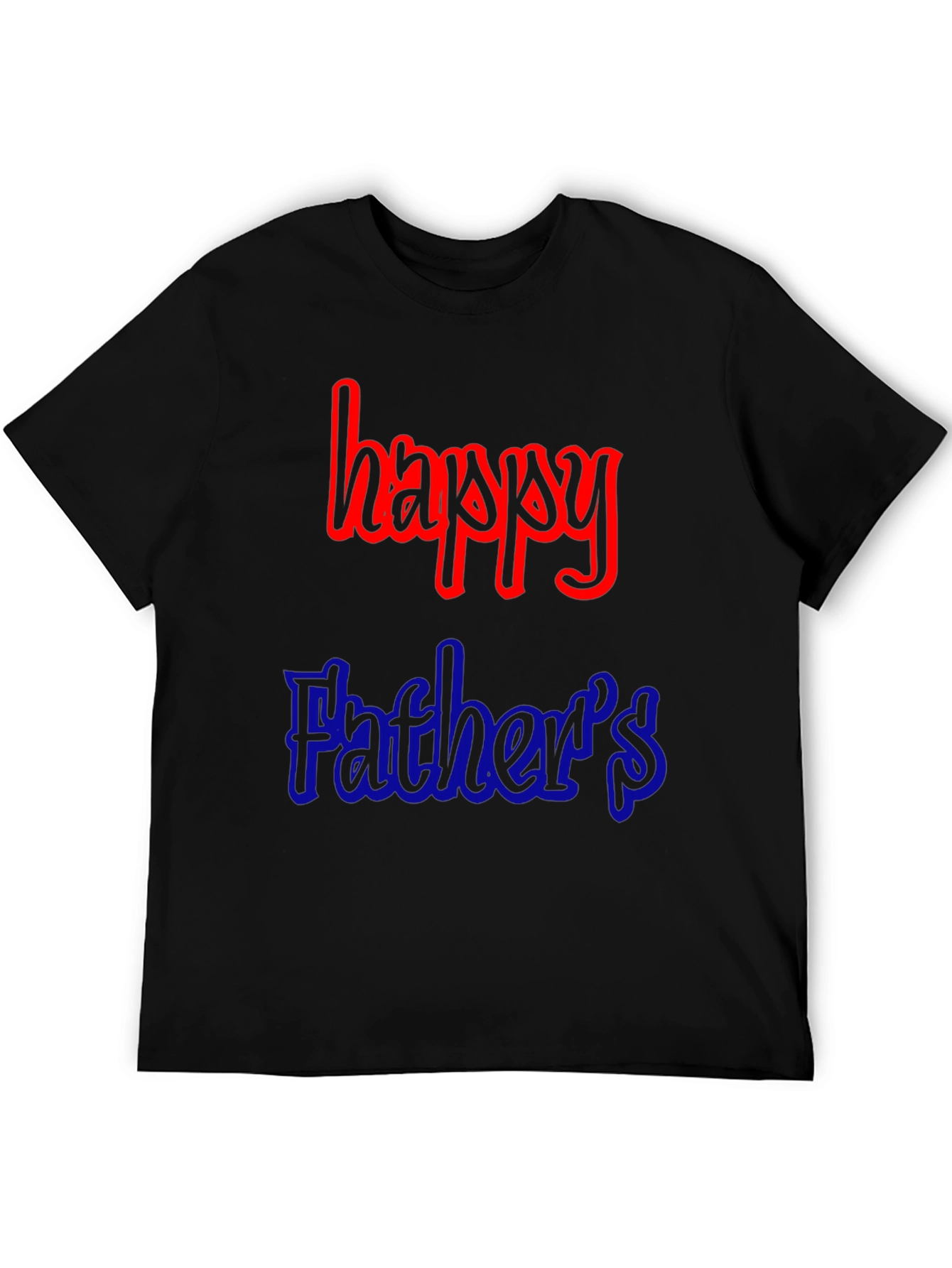 Black Happy Father's Day Black T-Shirt view 5