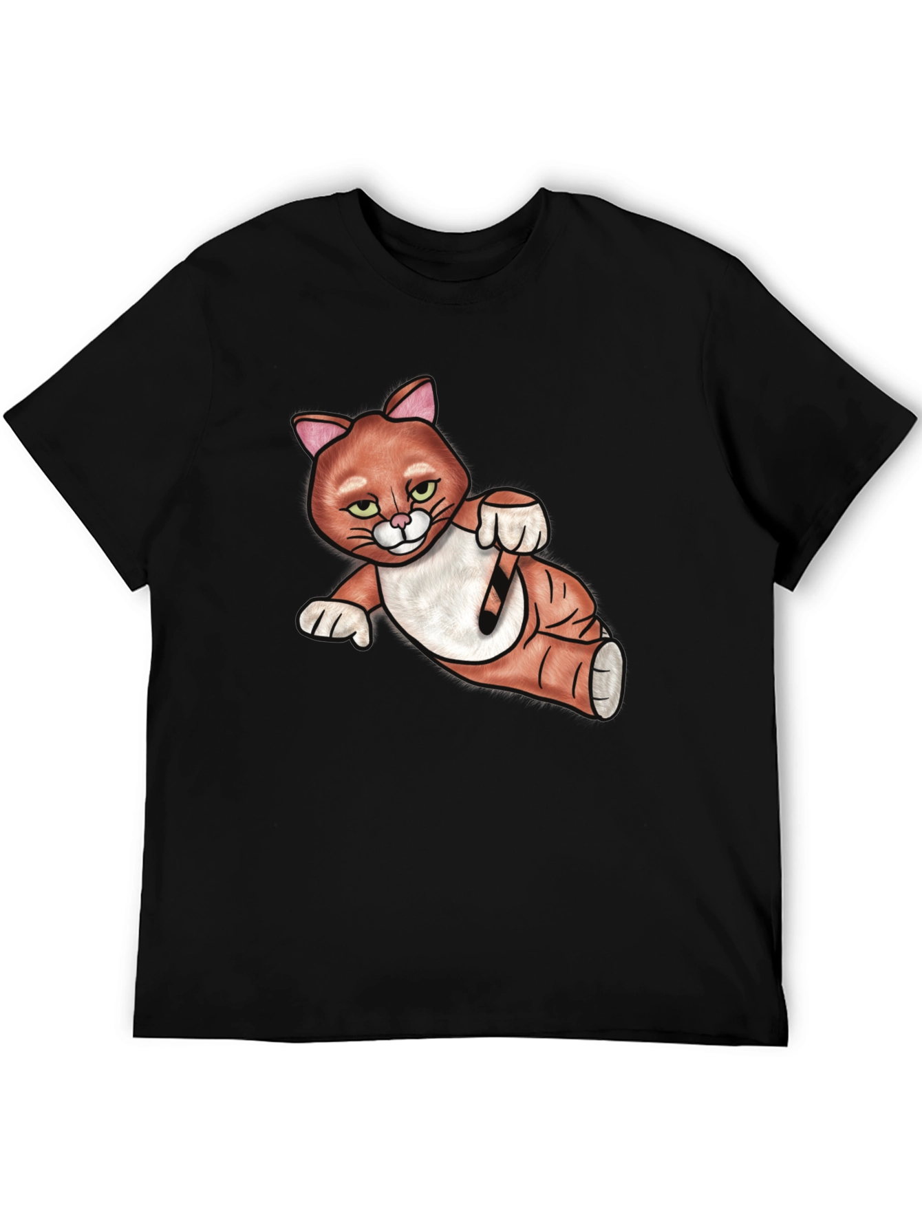 Black Cool Cat Graphic T-Shirt view 5