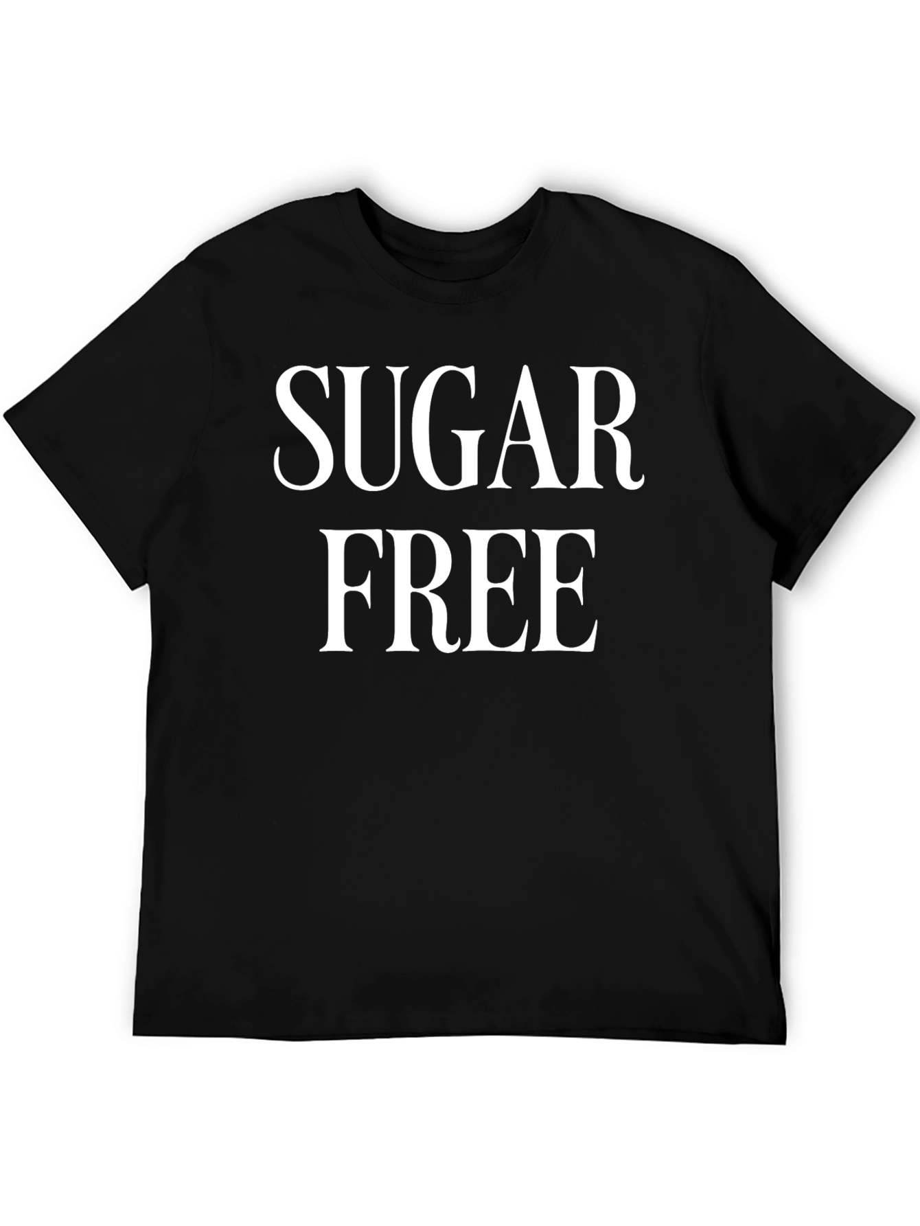 Black Sugar Free Graphic Tee - Black Cotton T-Shirt view 5